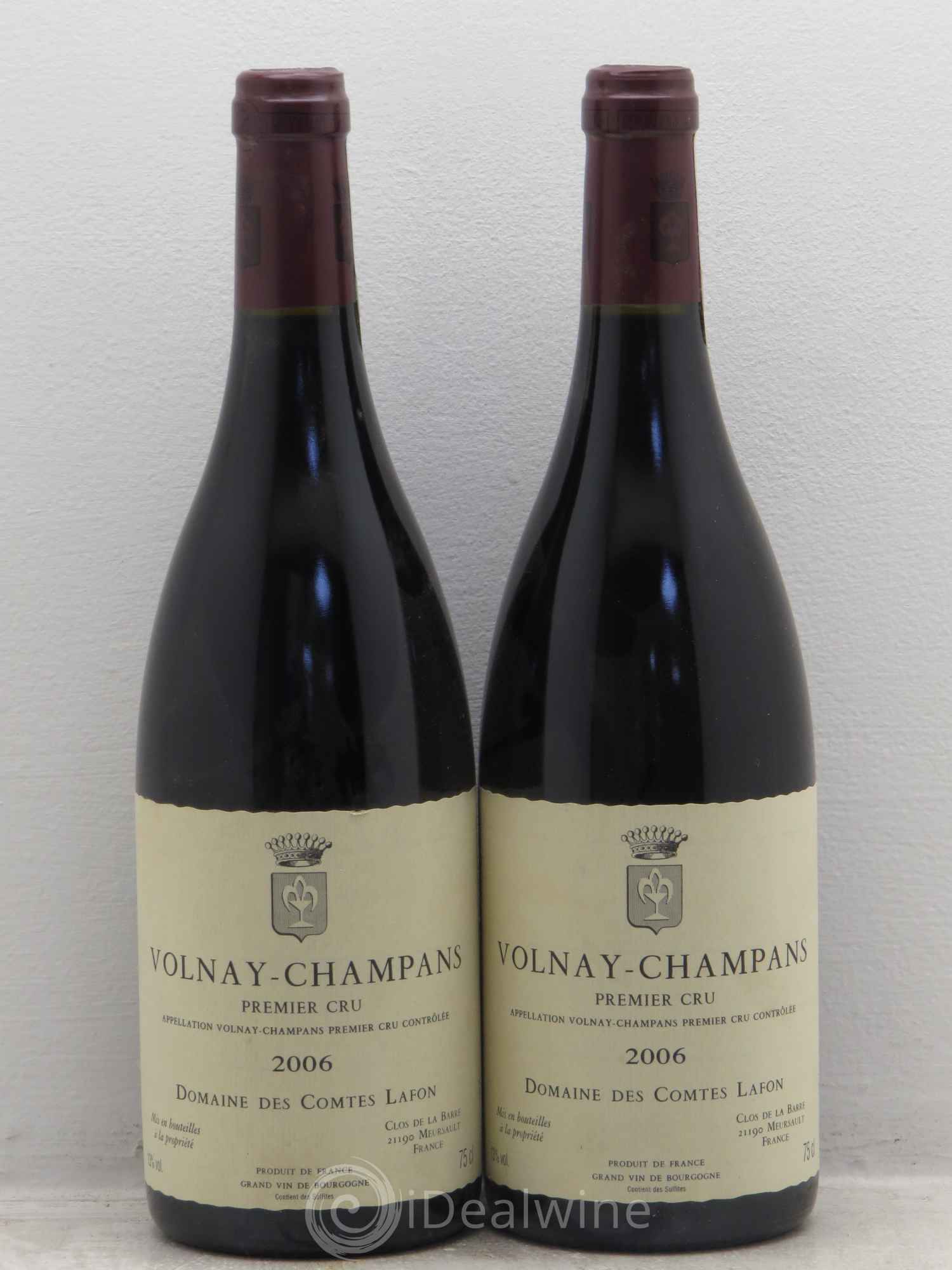 Volnay 1er Cru Champans Comtes Lafon (Domaine des) 2006 - Lot de 2 bouteilles - 0