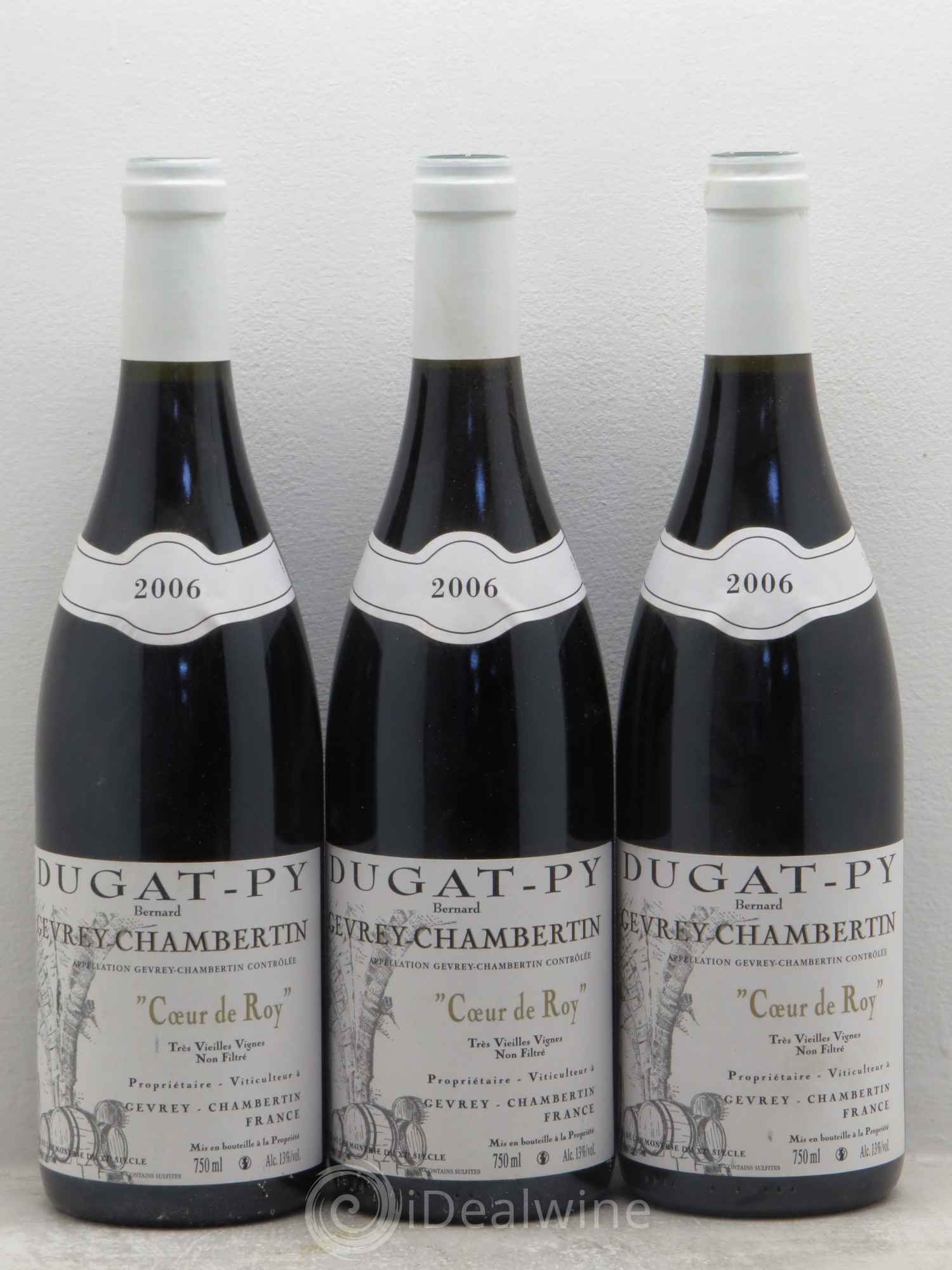 Gevrey-Chambertin Coeur de Roy Très Vieilles Vignes Dugat-Py Très Vieilles Vignes 2006 - Lot de 3 bouteilles - 0