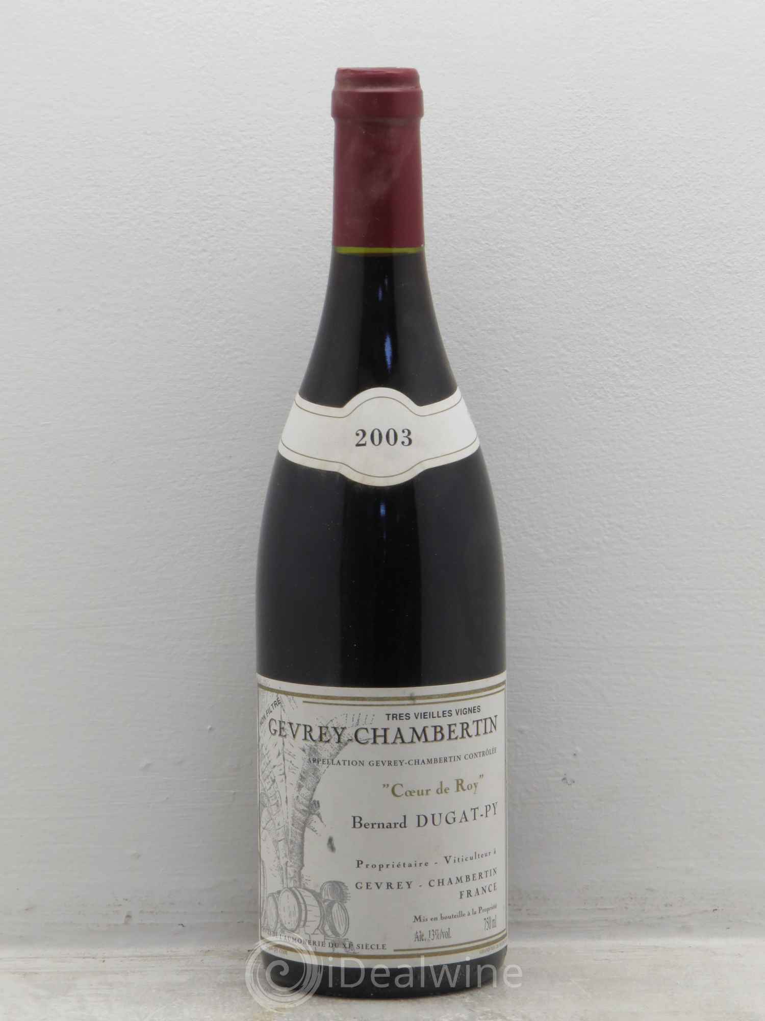 Gevrey-Chambertin Coeur de Roy Très Vieilles Vignes Dugat-Py Très Vieilles Vignes 2003 - Lot de 6 bouteilles - 0