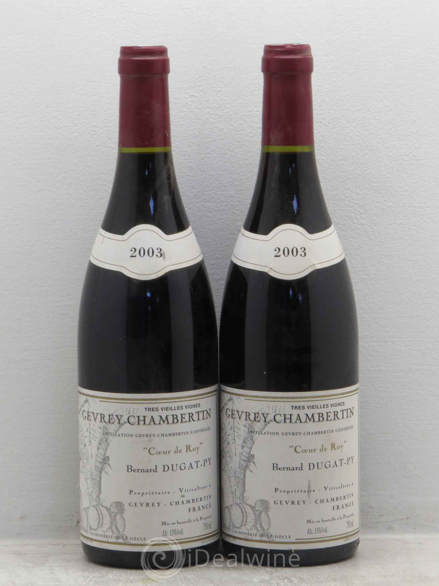 Gevrey-Chambertin Coeur de Roy Très Vieilles Vignes Dugat-Py Très Vieilles Vignes 2003 - Lot de 2 bouteilles - 0
