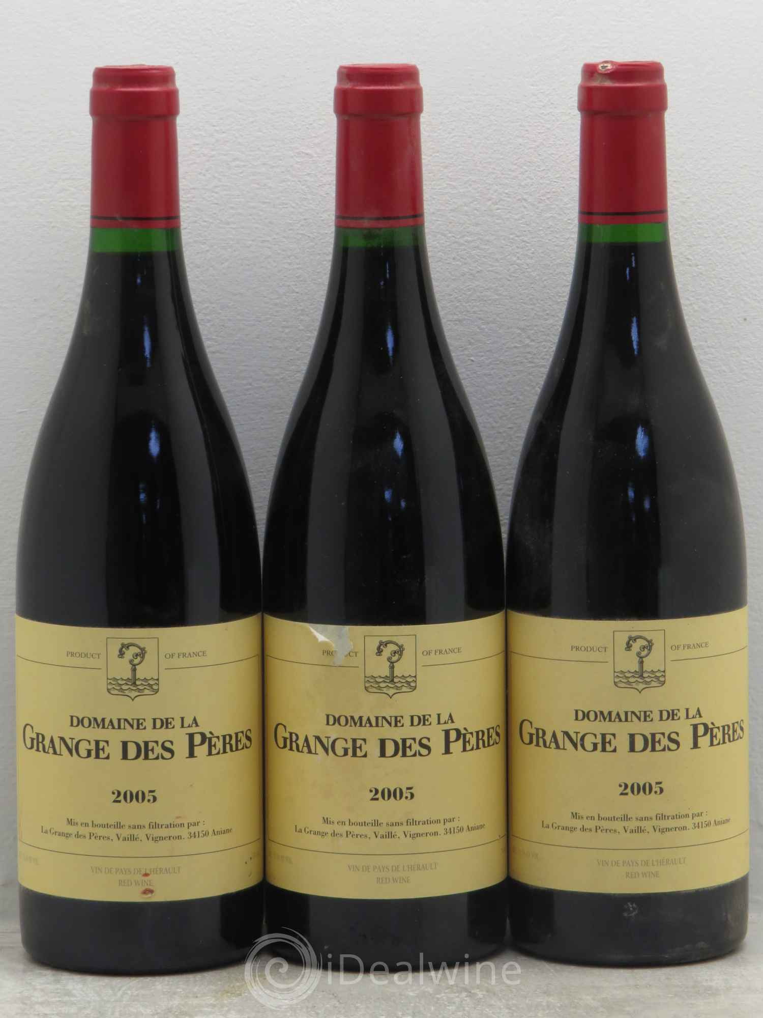 Pays d'Hérault Grange des Pères Laurent Vaillé 2005 - Lot de 3 bouteilles - 0