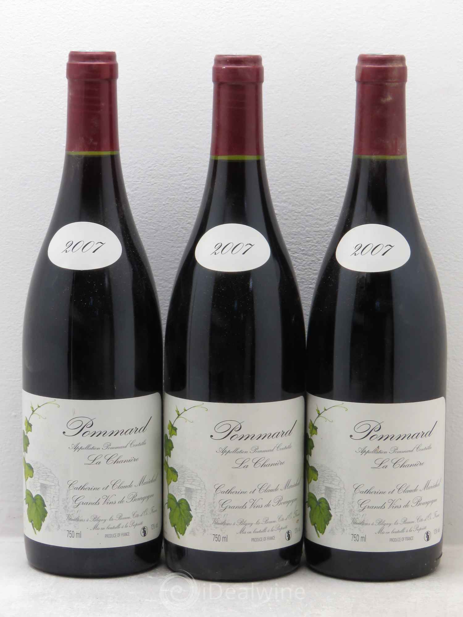 Pommard La Charnière - Domaine Maréchal 2007 - Posten von 3 Flaschen - 0