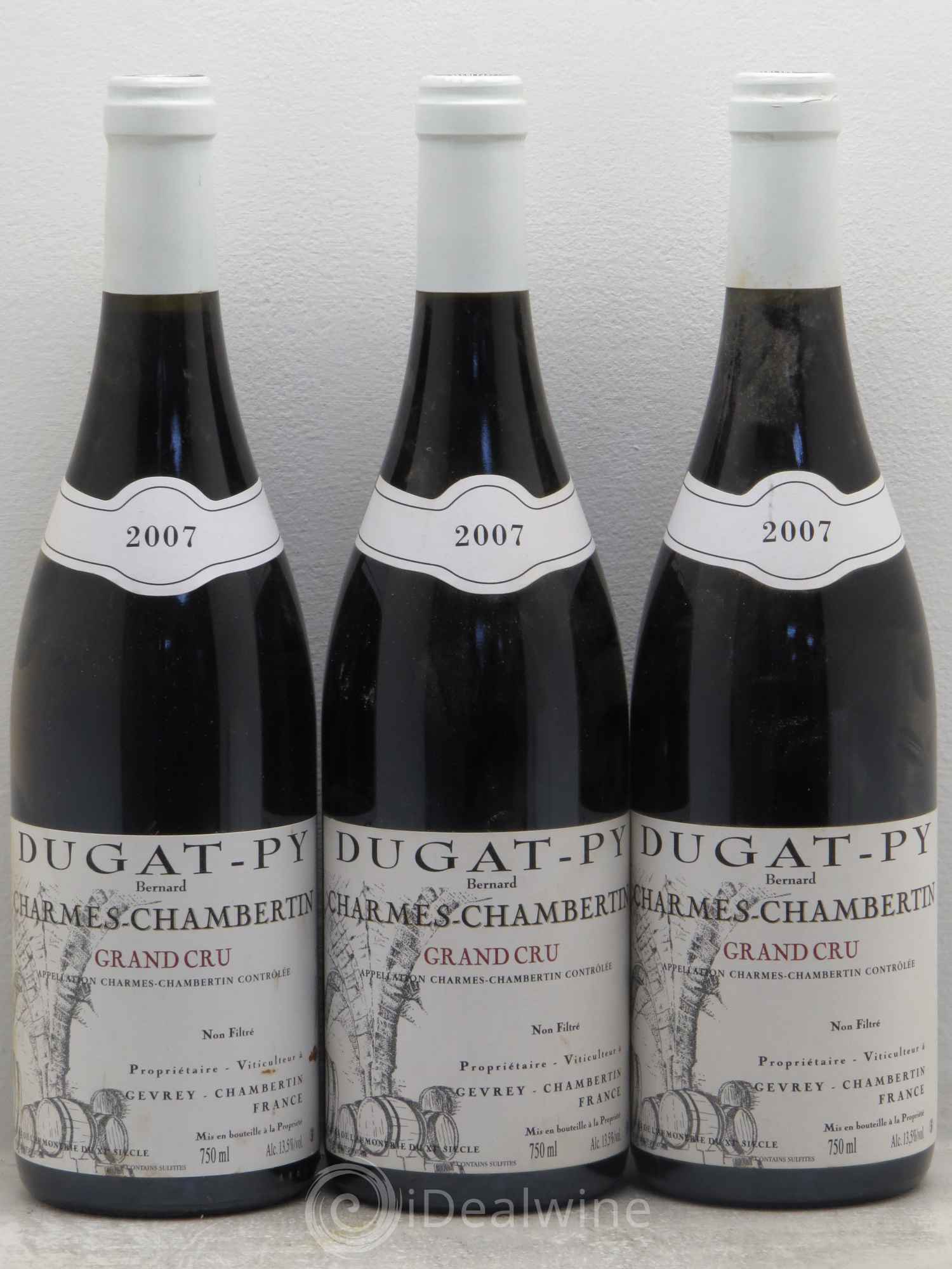 Charmes-Chambertin Grand Cru Dugat-Py 2007 - Lot de 3 bouteilles - 0