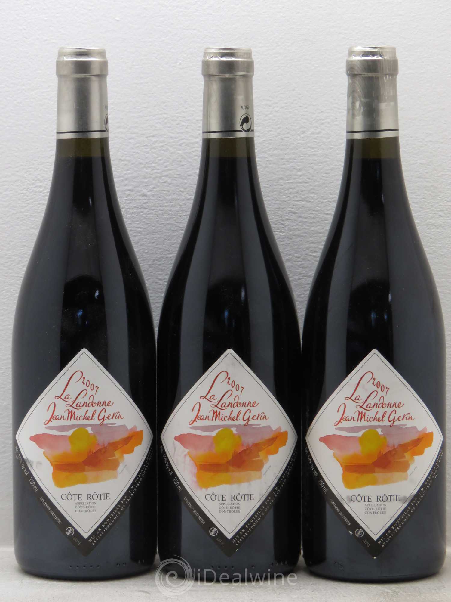 Côte-Rôtie La Landonne Jean-Michel Gerin 2007 - Lot de 3 bouteilles - 0