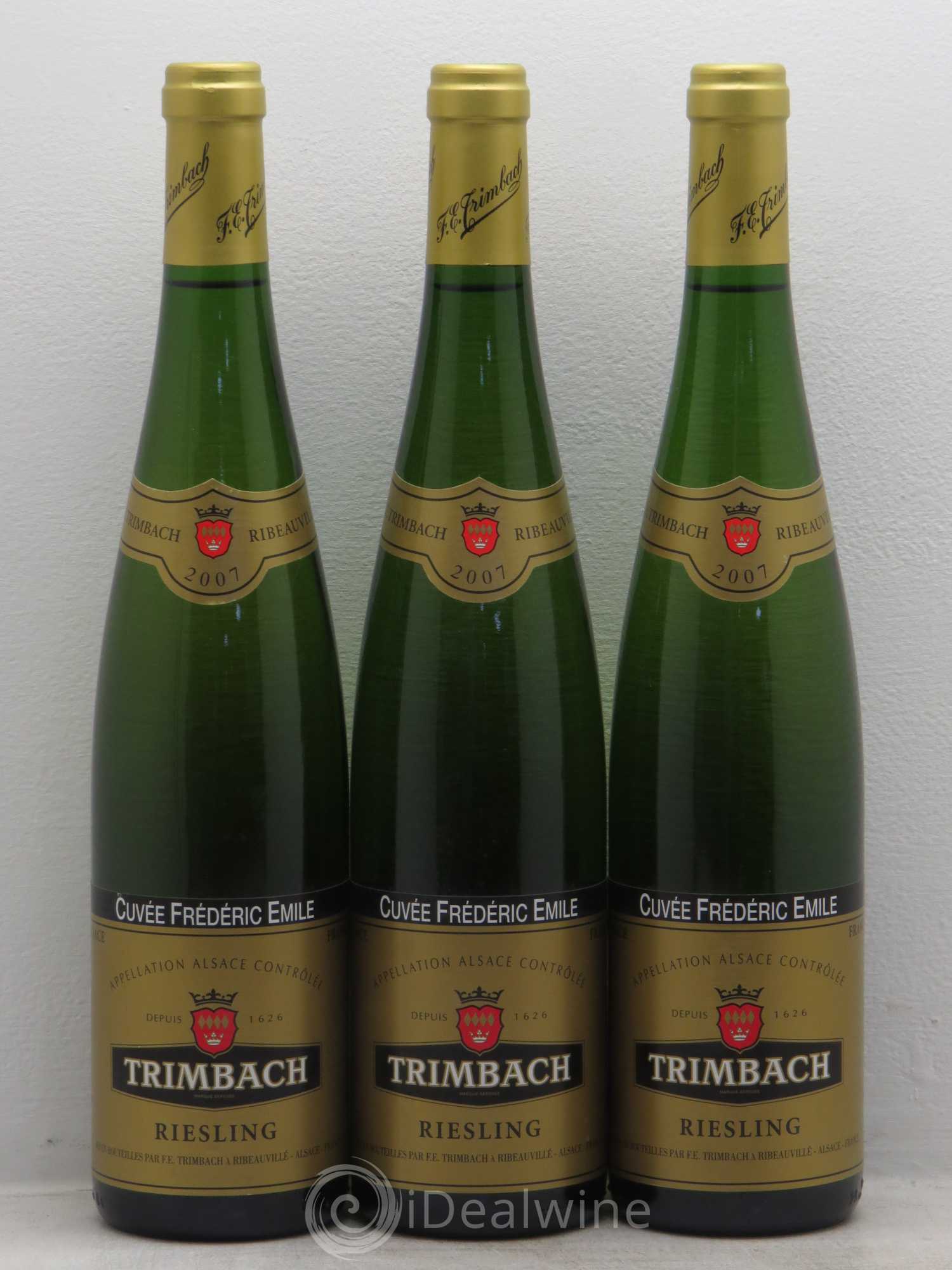 Alsace Riesling Cuvée Frédéric Emile Trimbach (Domaine) 2007 - Lot de 3 bouteilles - 0