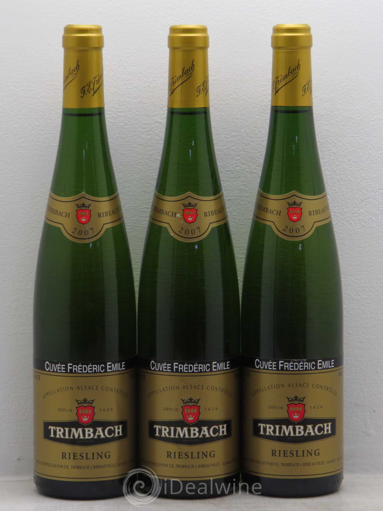 Alsace Riesling Cuvée Frédéric Emile Trimbach (Domaine) 2007 - Lot de 3 bouteilles - 0