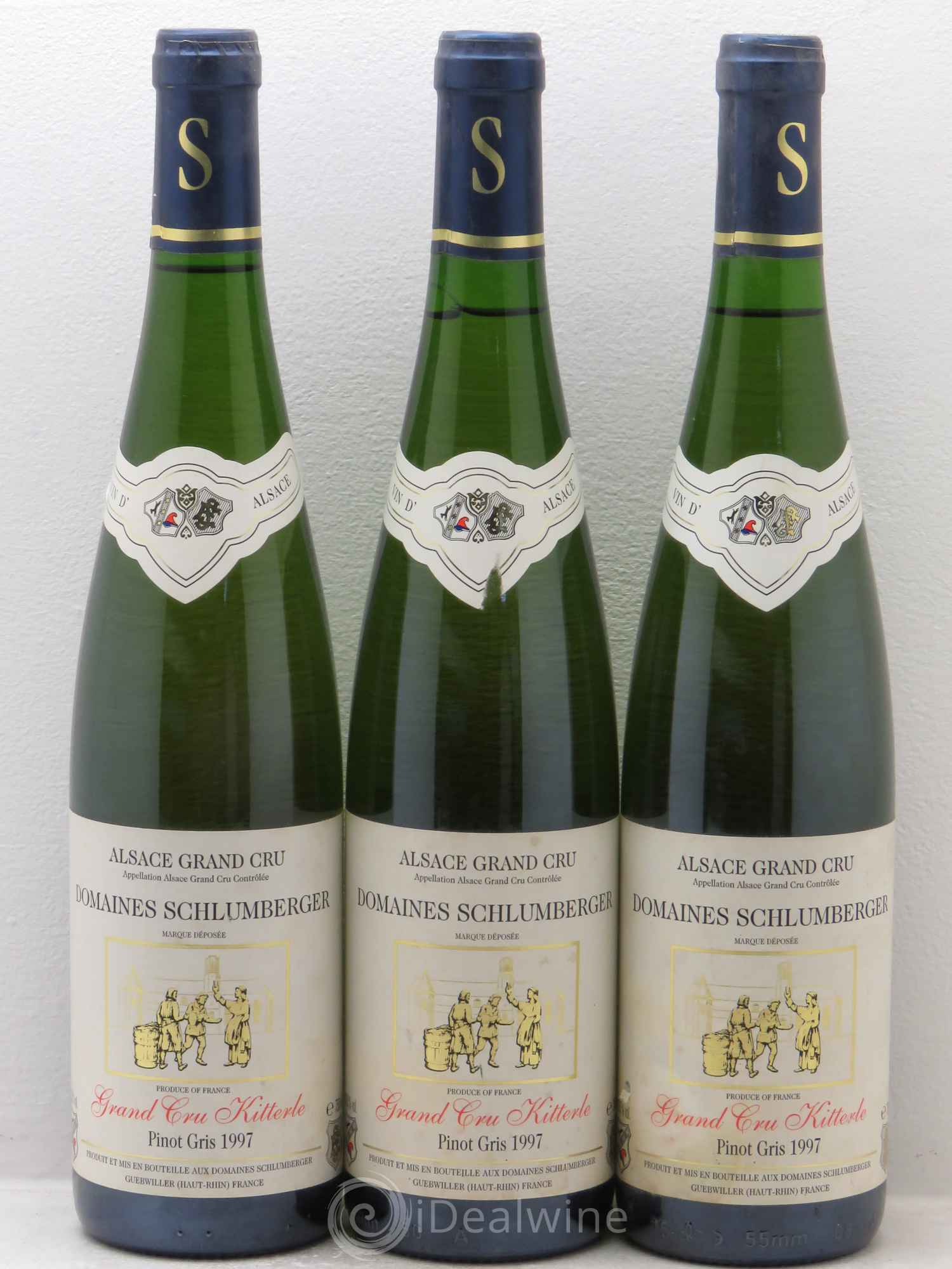 Pinot Gris (Tokay) Grand Cru Kitterle Schlumberger (sans prix de réserve) 1997 - Posten von 3 Flaschen - 0