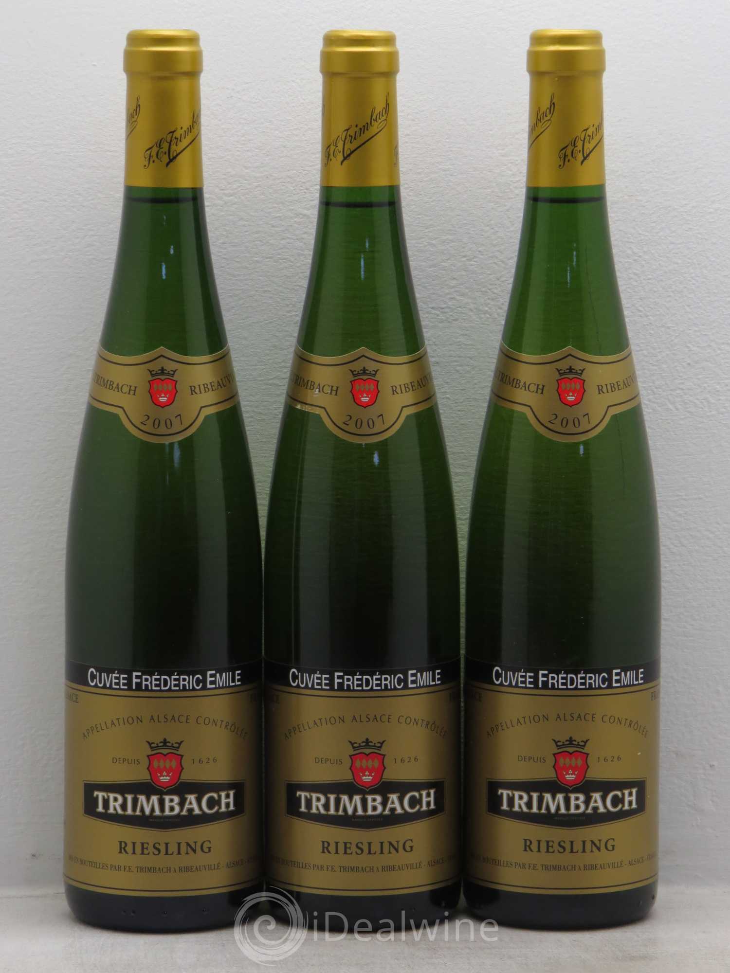 Alsace Riesling Cuvée Frédéric Emile Trimbach (Domaine) 2007 - Lot de 3 bouteilles - 0