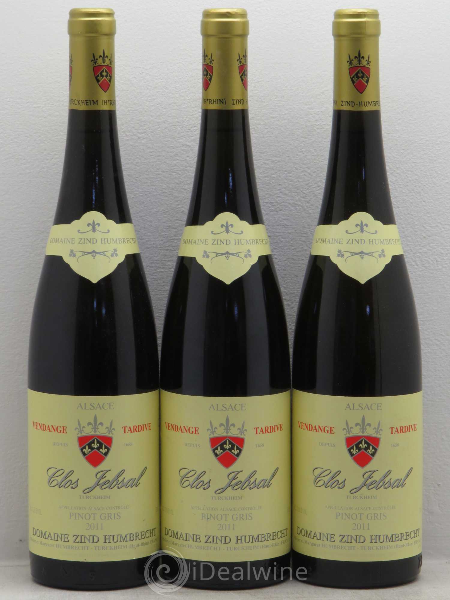 Alsace Pinot Gris Clos Jebsal Vendanges Tardives Zind-Humbrecht (Domaine) 2011 - Lotto di 3 bottiglie - 0