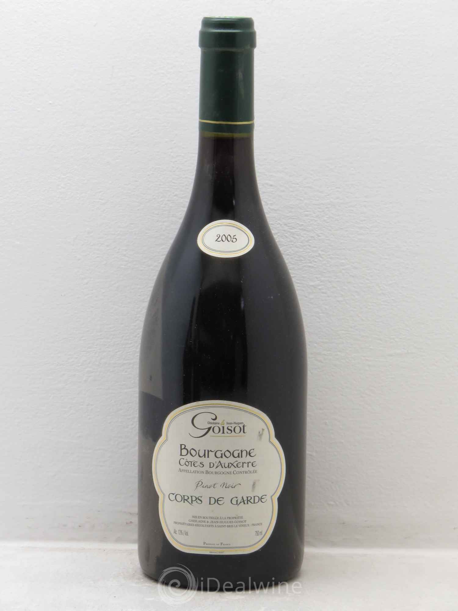 Bourgogne Côte Auxerre Pinot Noir Corps de Garde Goisot 2005 - Posten von 6 Flaschen - 0
