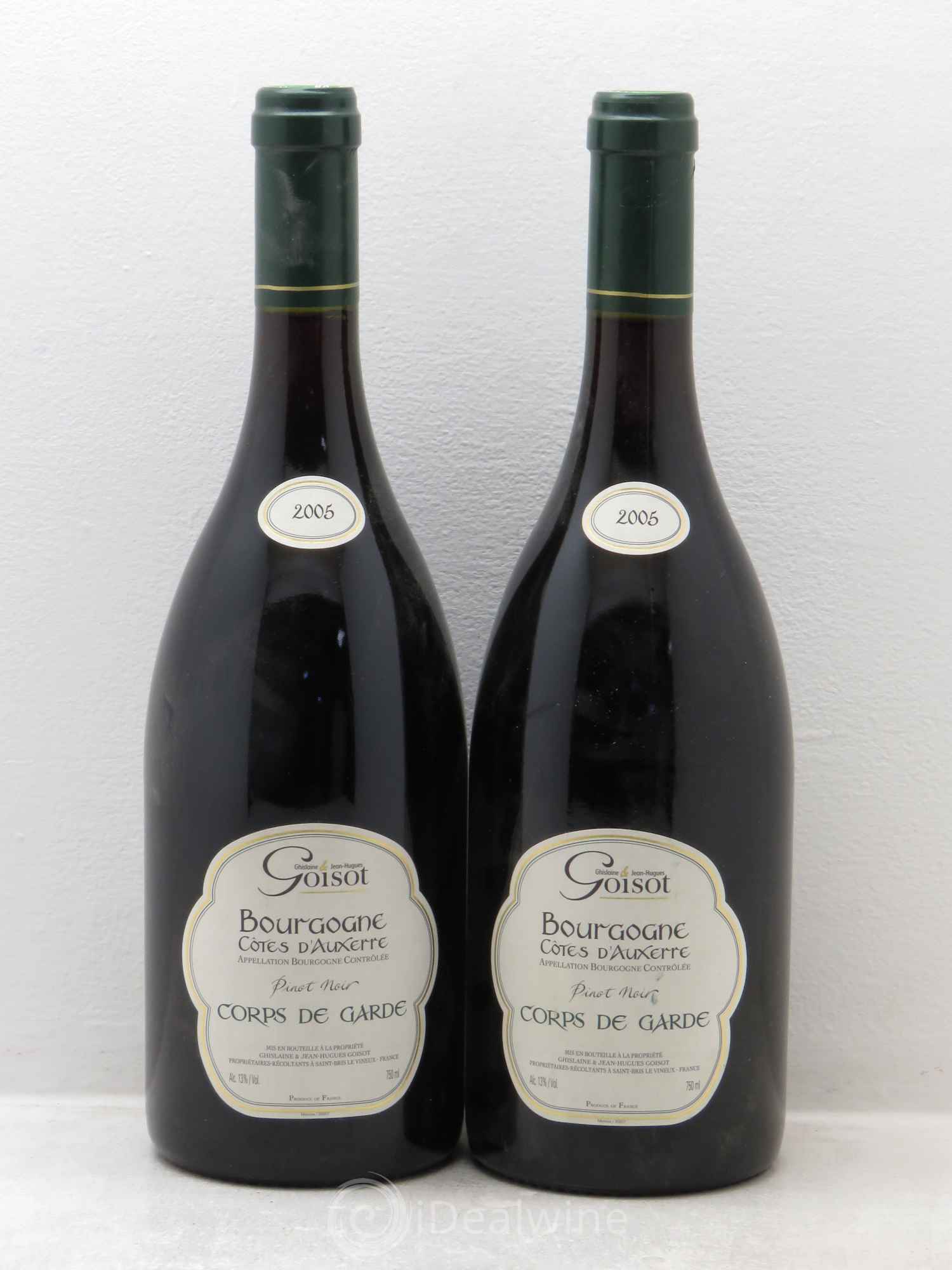 Bourgogne Côte Auxerre Pinot Noir Corps de Garde Goisot 2005 - Posten von 2 Flaschen - 0