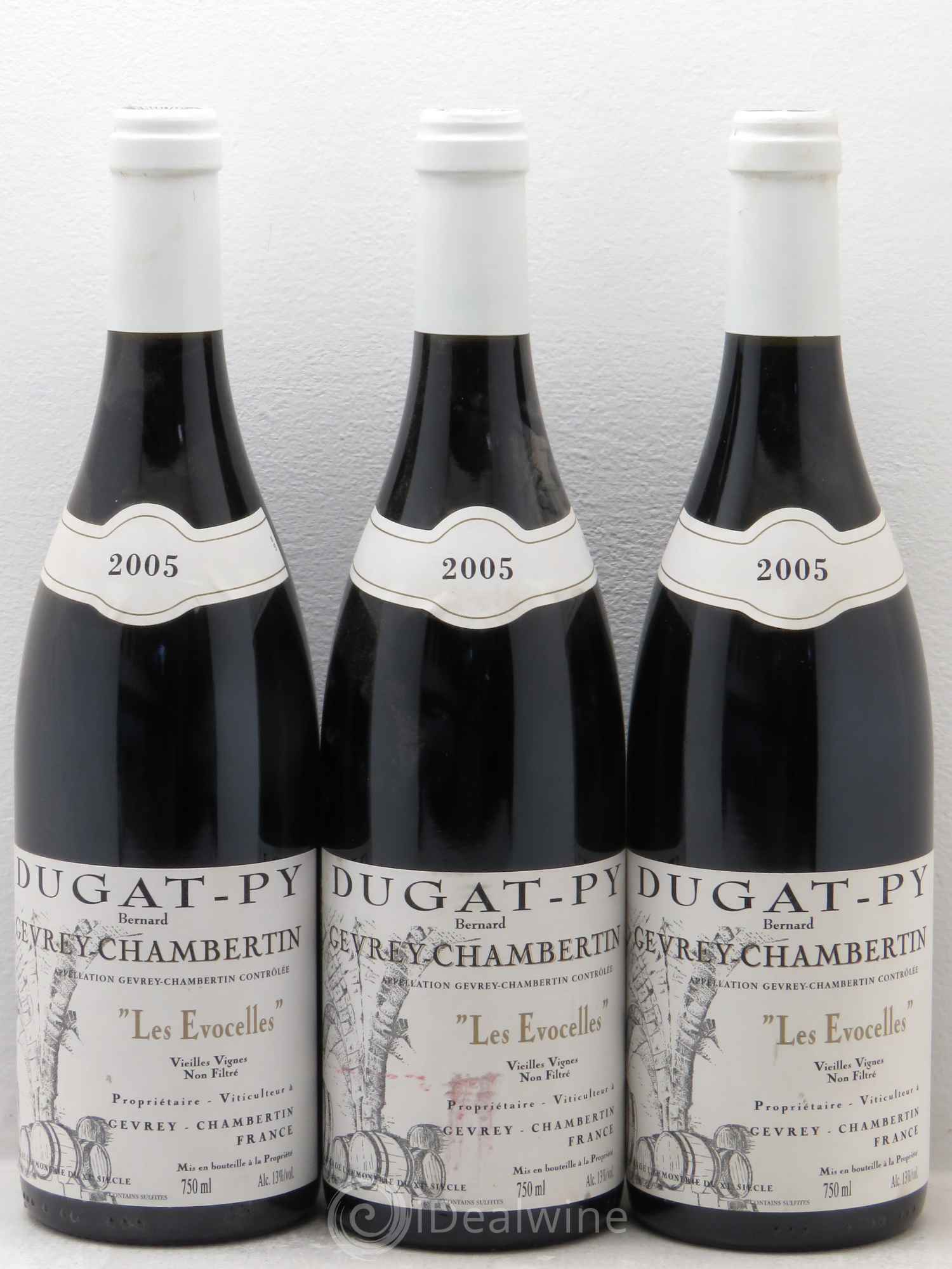 Gevrey-Chambertin Les Evocelles Vieilles Vignes Dugat-Py Vieilles Vignes 2005 - Lot de 3 bouteilles - 0