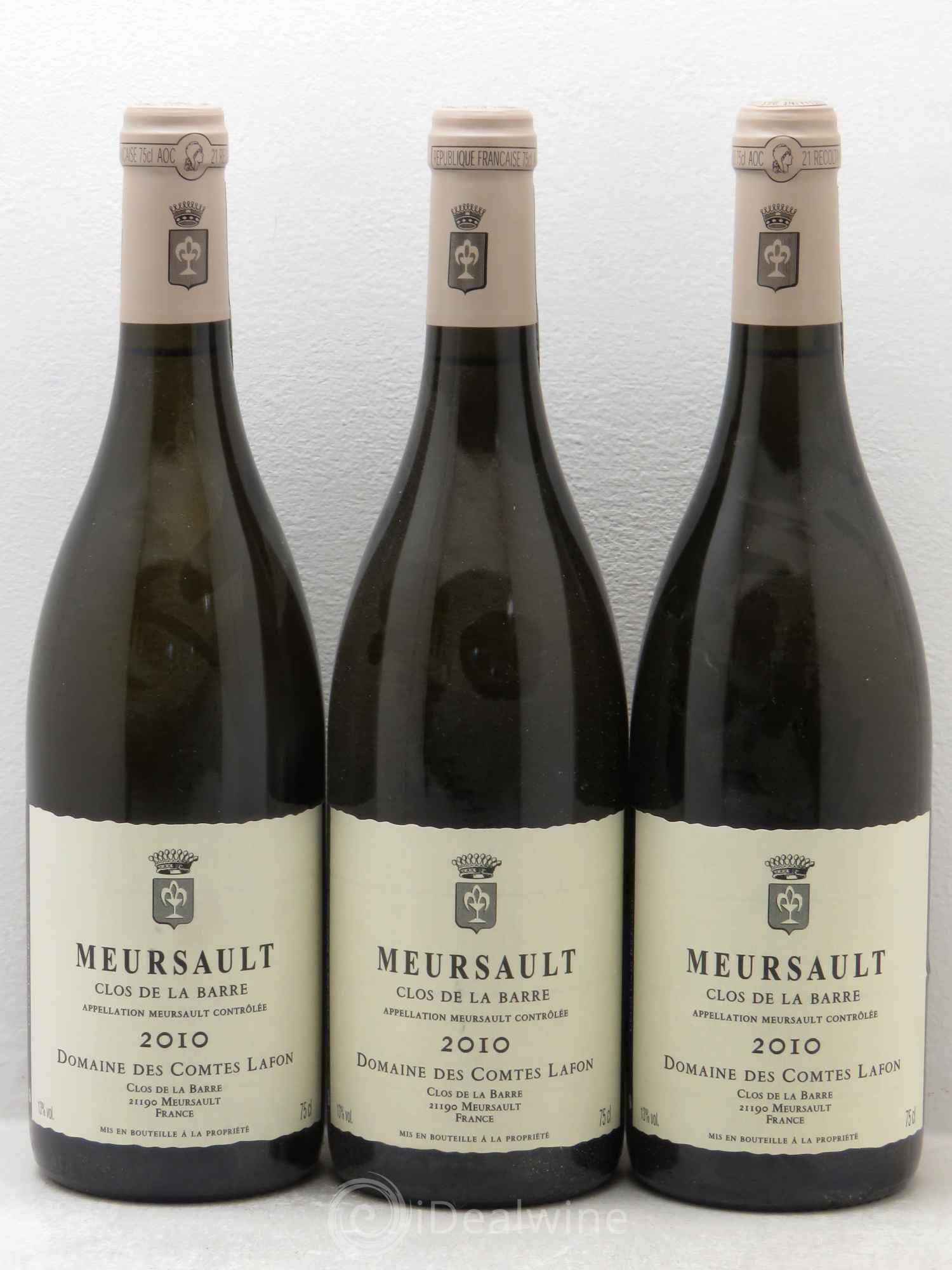 Meursault Clos de la Barre Comtes Lafon (Domaine des) 2010 - Lot de 3 bouteilles - 0