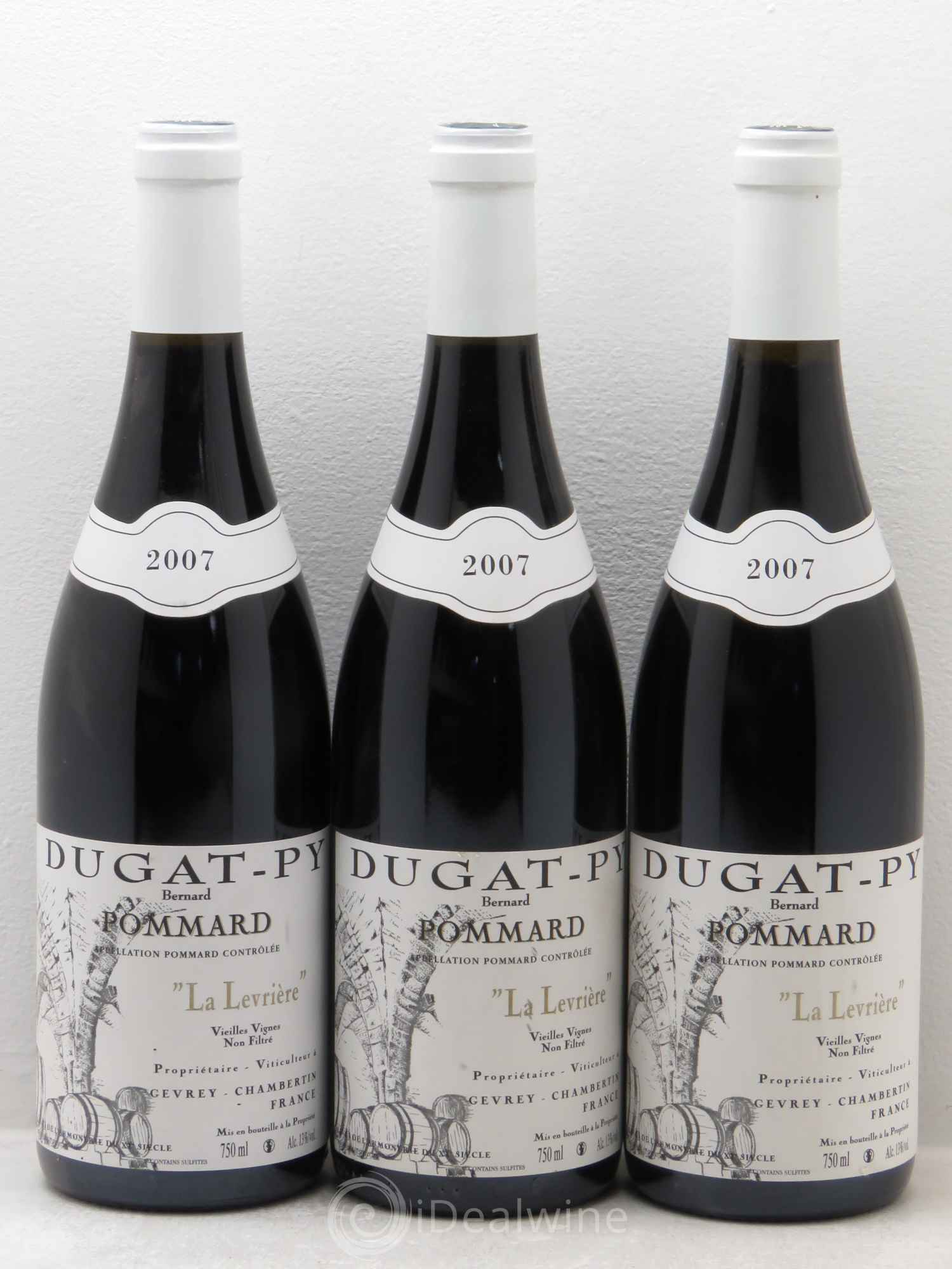 Pommard La Levrière Vieilles Vignes Dugat-Py 2007 - Lot de 3 bouteilles - 0