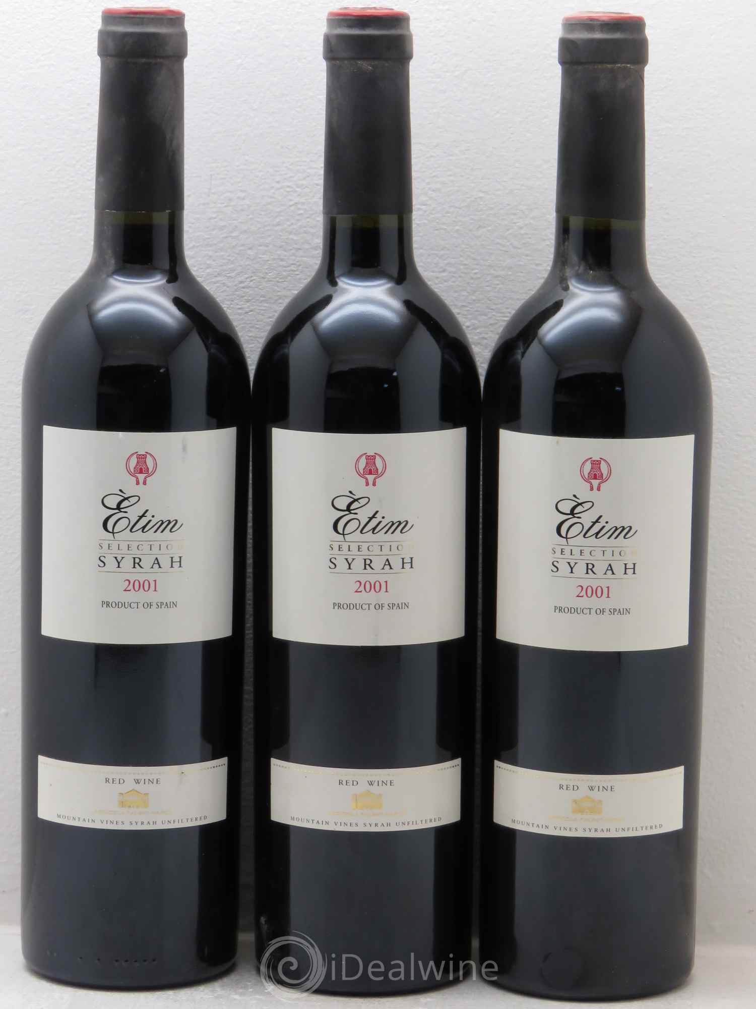 Espagne Etim Selection Syrah Agricola Falset-Marça Montsant 2001 - Posten von 3 Flaschen - 0
