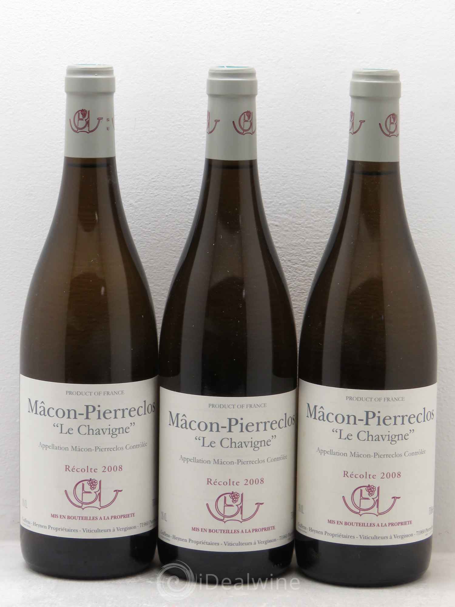 Mâcon-Pierreclos Le Chavigne Guffens-Heynen 2008 - Lot de 3 bouteilles - 0