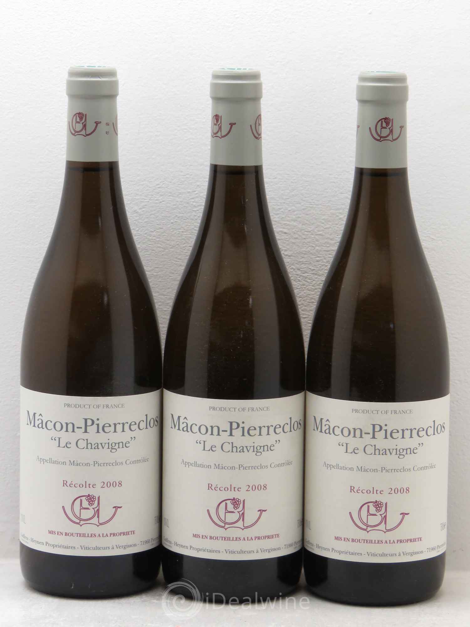 Mâcon-Pierreclos Le Chavigne Guffens-Heynen 2008 - Lot de 3 bouteilles - 0