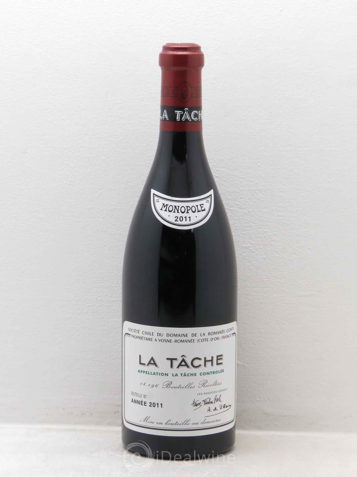 La Tâche Grand Cru Domaine de la Romanée-Conti 2011 - Lot de 1 bouteille - 0
