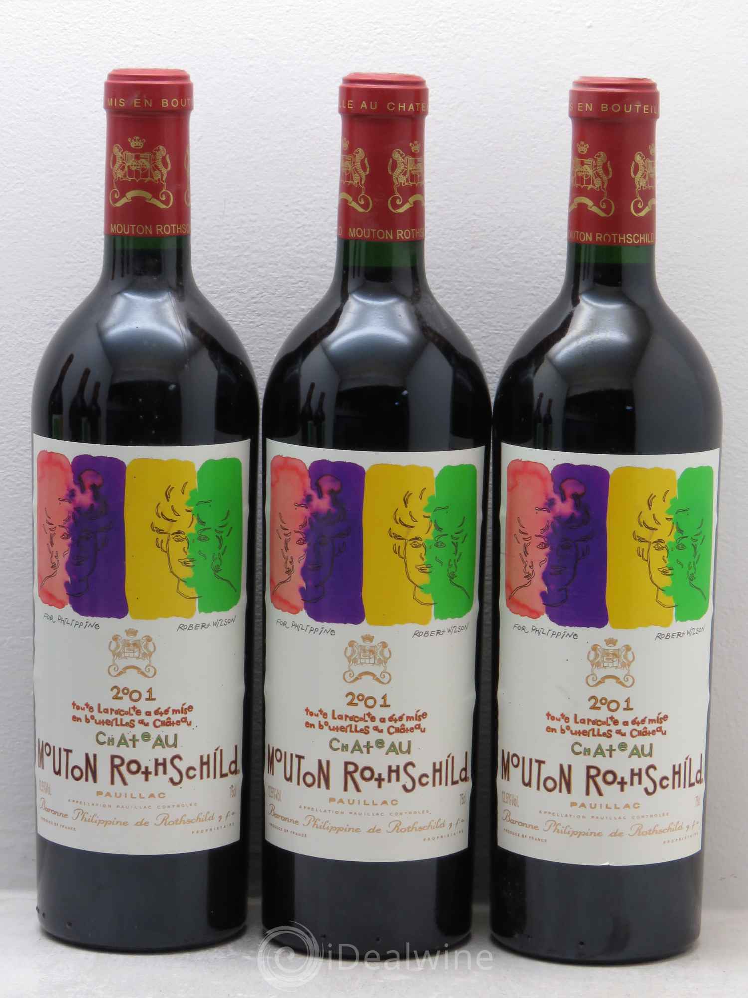 Château Mouton Rothschild 1er Grand Cru Classé 2001 - Lot de 6 bouteilles - 1