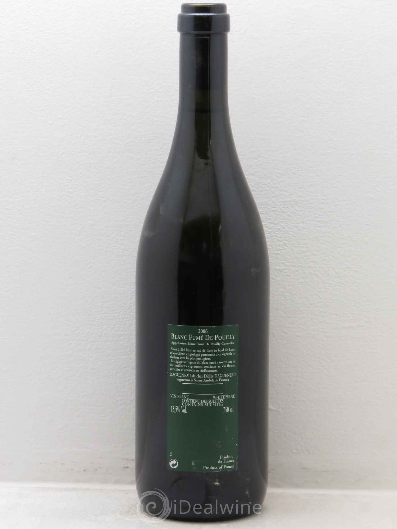Vin de France (anciennement Pouilly-Fumé) Silex Dagueneau (Domaine Didier - Louis-Benjamin) 2006 - Lot de 6 bouteilles - 1