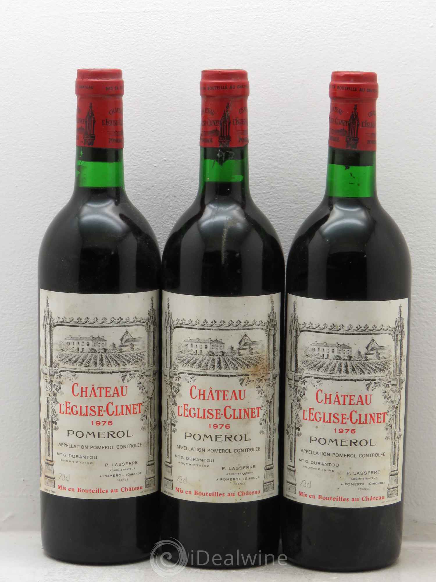 Château l' Église Clinet 1976 - Lot de 3 bouteilles - 0