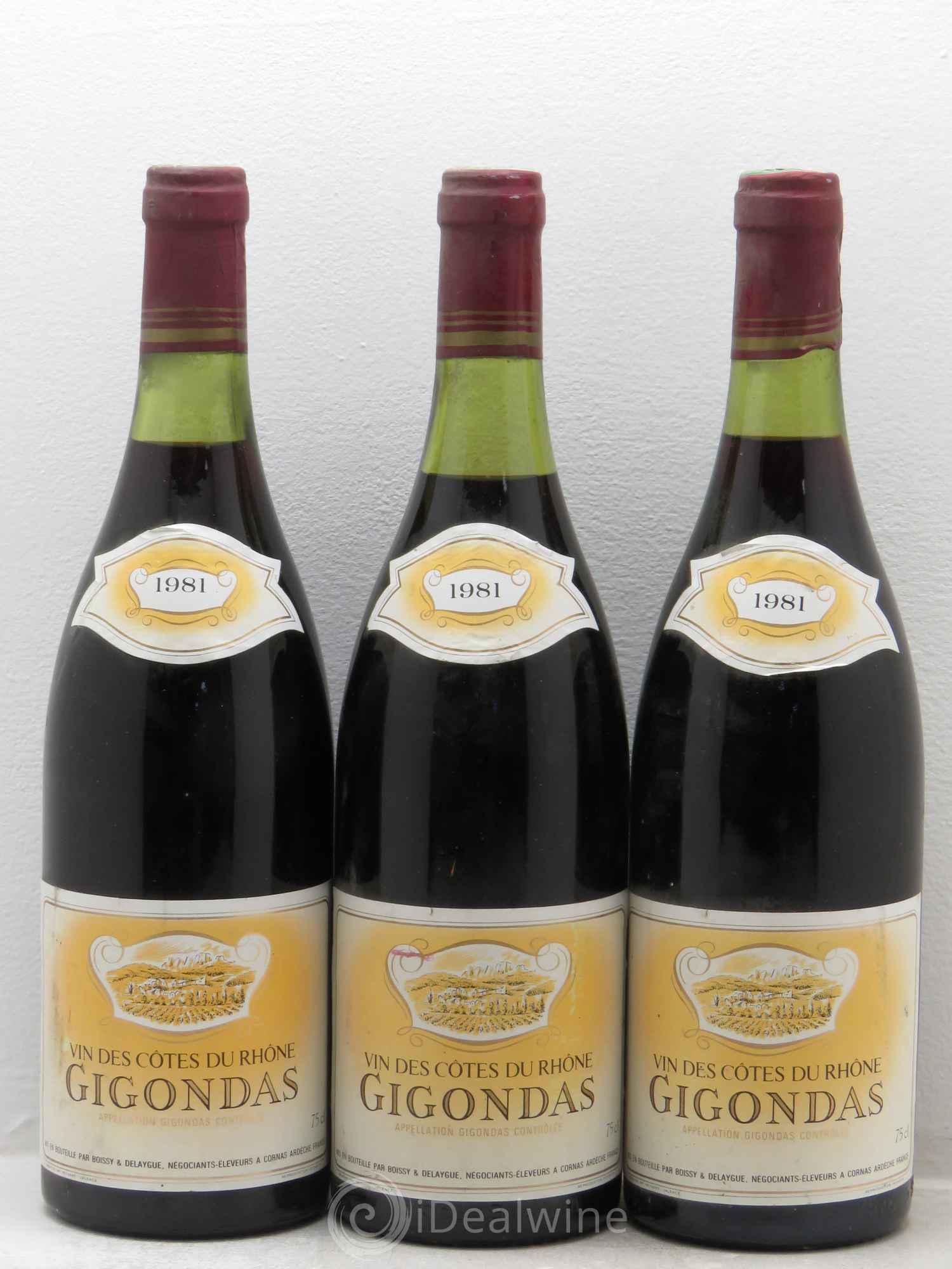 Gigondas Boissy & Delaygue 1981 - Lot de 3 bouteilles - 0