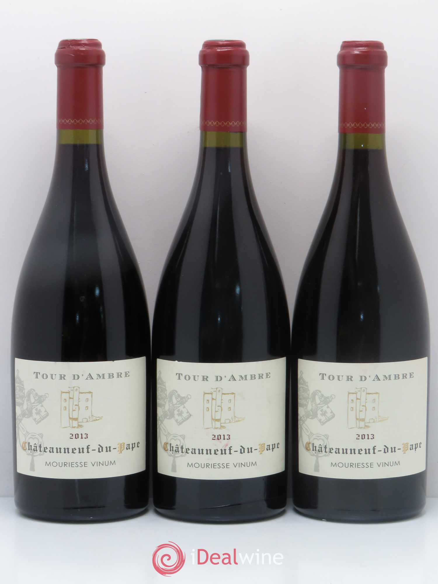 Châteauneuf-du-Pape Tour D'Ambre Mouriesse Vinum (sans prix de réserve) 2013 - Posten von 3 Flaschen - 0