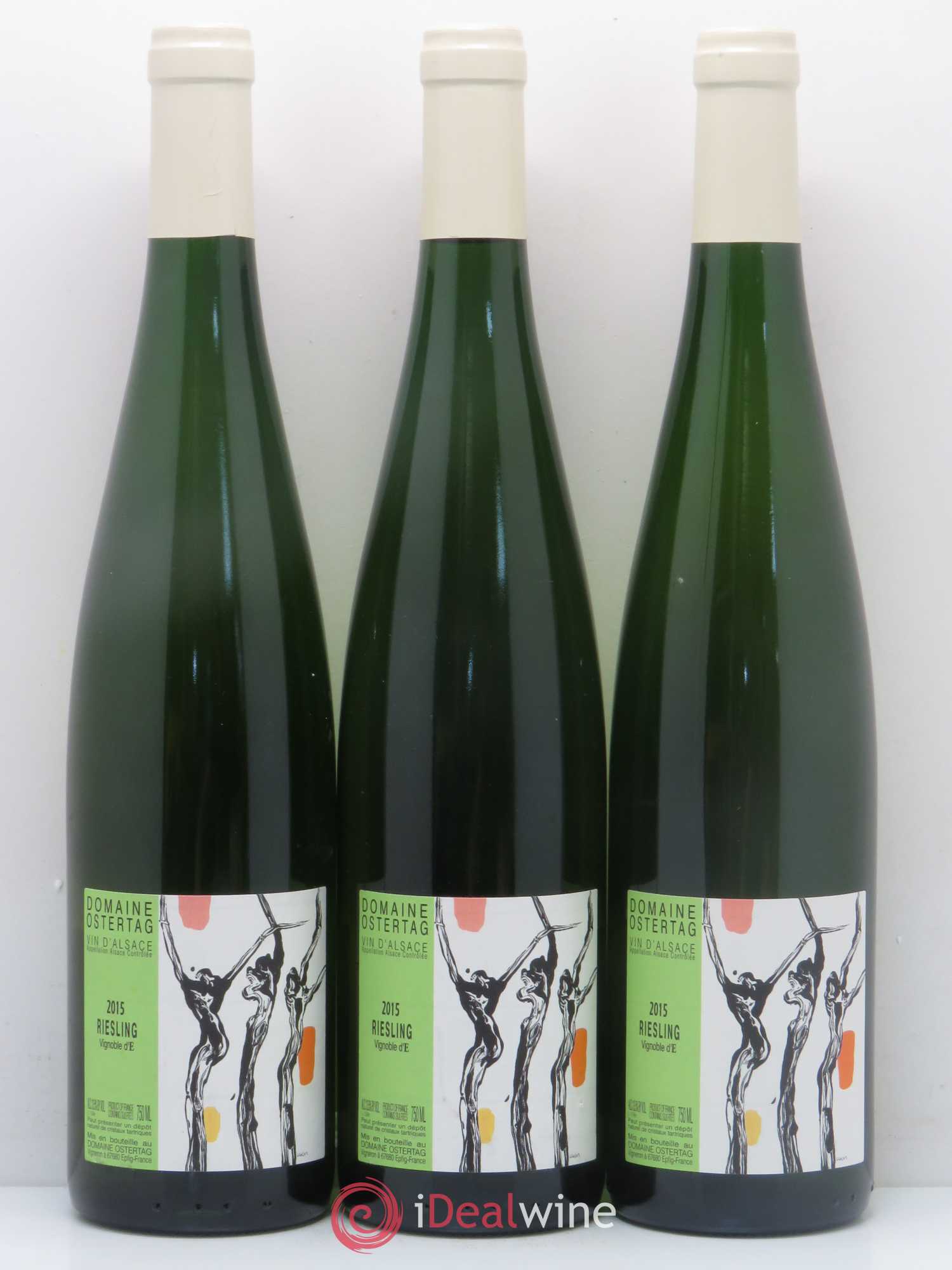 Alsace Riesling Vignoble d'E Ostertag (Domaine) 2015 - Lot de 3 bouteilles - 0