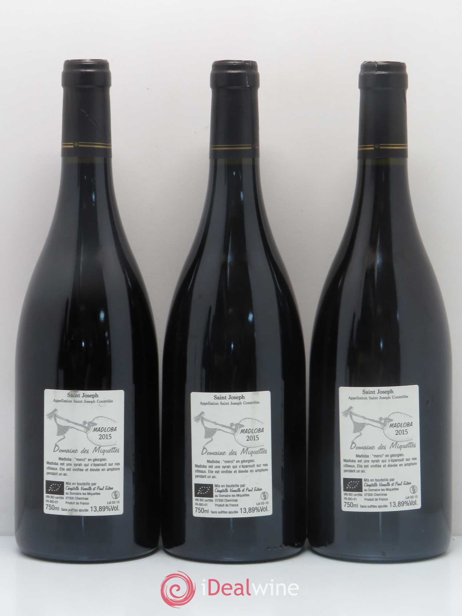 Saint-Joseph Madloba Les Miquettes (sans prix de réserve) 2015 - Lot de 5 bouteilles - 2