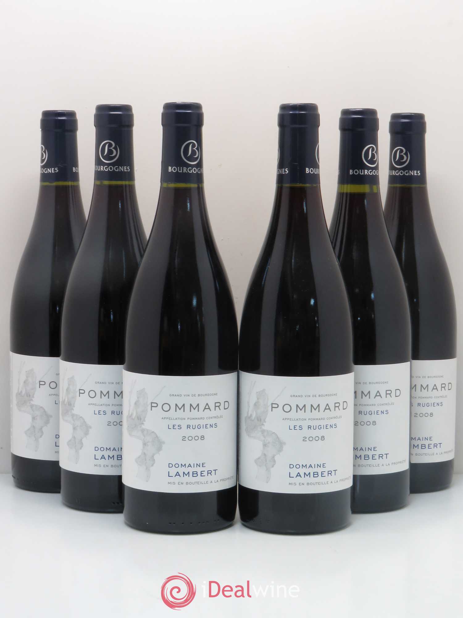 Pommard Les Rugiens Lambert 2008 - Lot de 6 bouteilles - 0