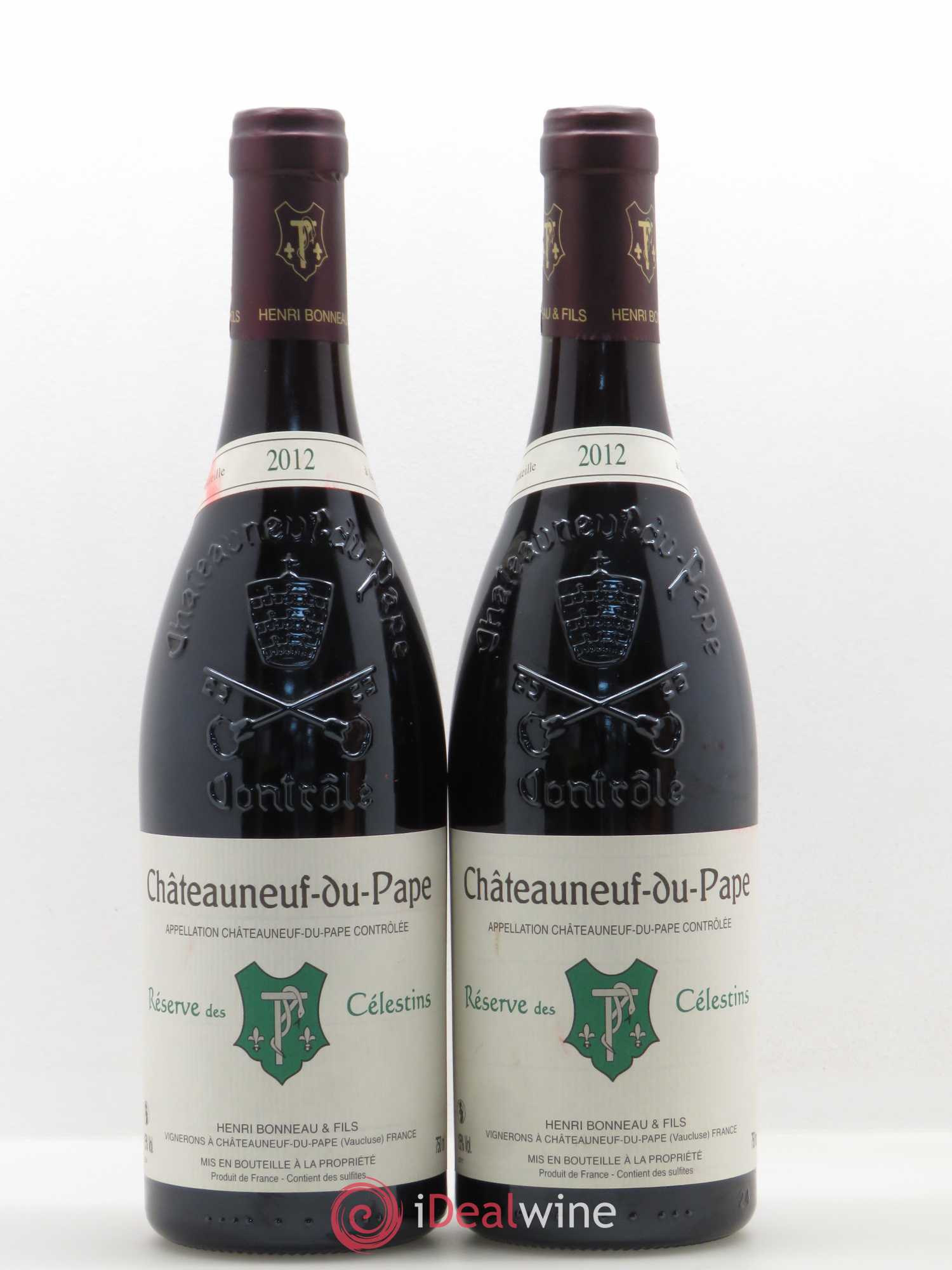 Châteauneuf-du-Pape Réserve des Célestins Henri Bonneau & Fils 2012 - Lot de 2 bouteilles - 0