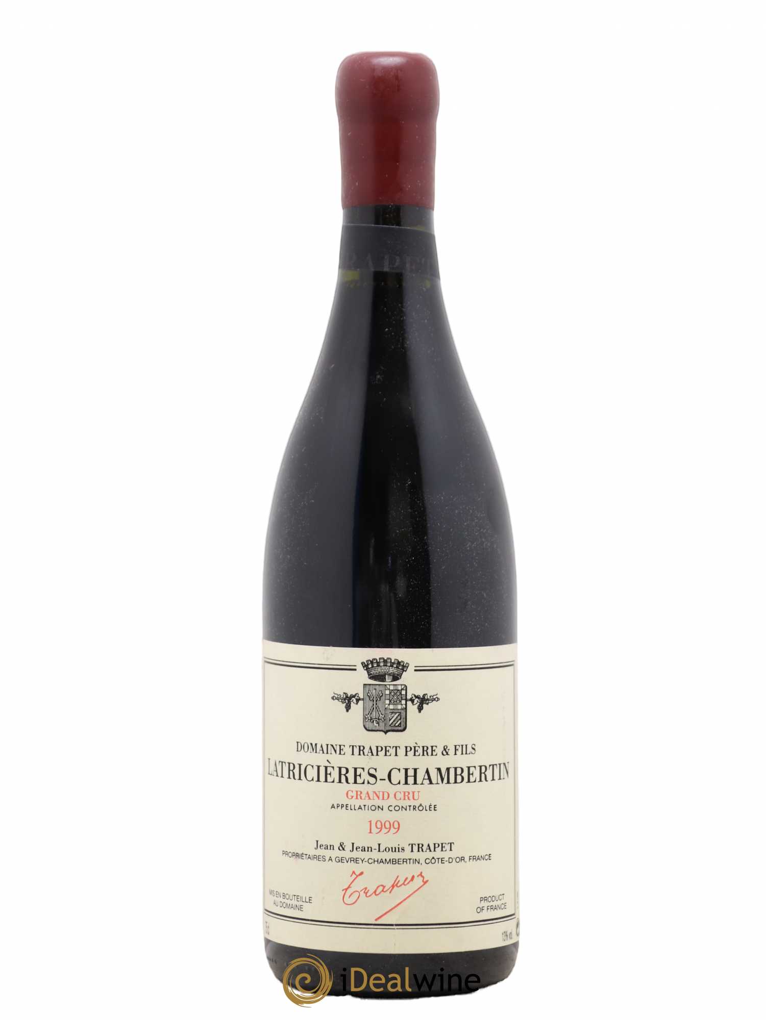 Latricières-Chambertin Grand Cru Domaine Trapet 1999 - Lot de 1 bouteille - 0