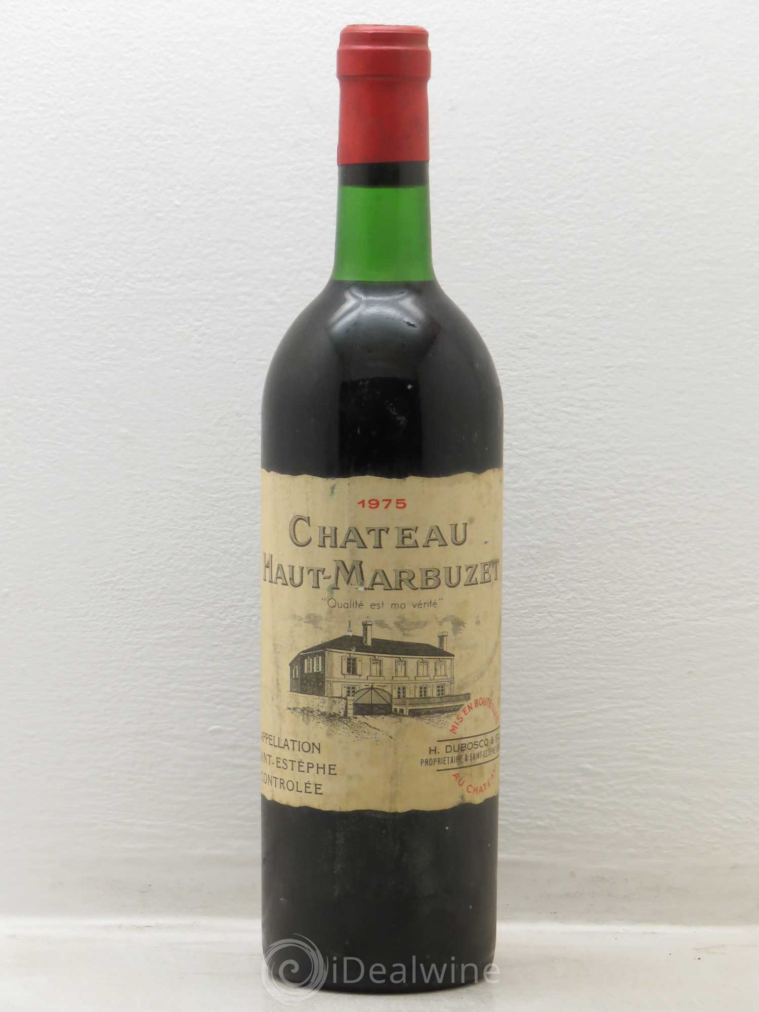 Château Haut Marbuzet 1975 - Lot de 1 bouteille - 0