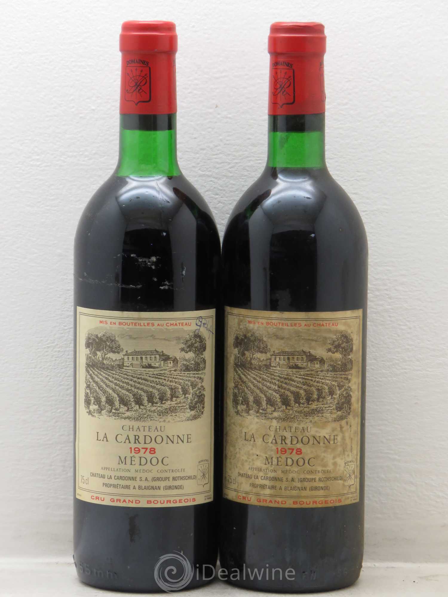 Château la Cardonne Cru Bourgeois 1978 - Lot de 2 bouteilles - 0