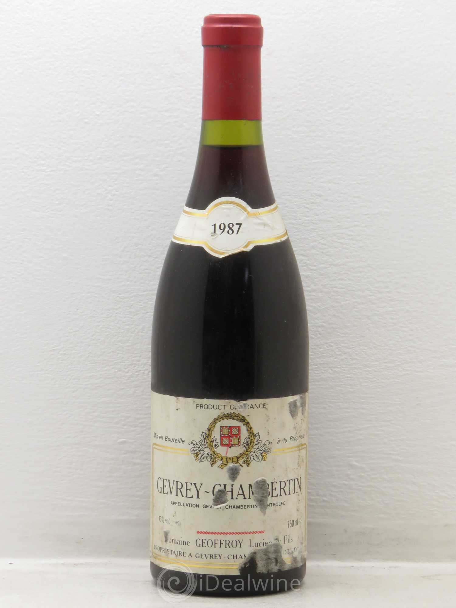 Gevrey-Chambertin Domaine Geoffroy Lucien 1987 - Posten von 1 Flasche - 0
