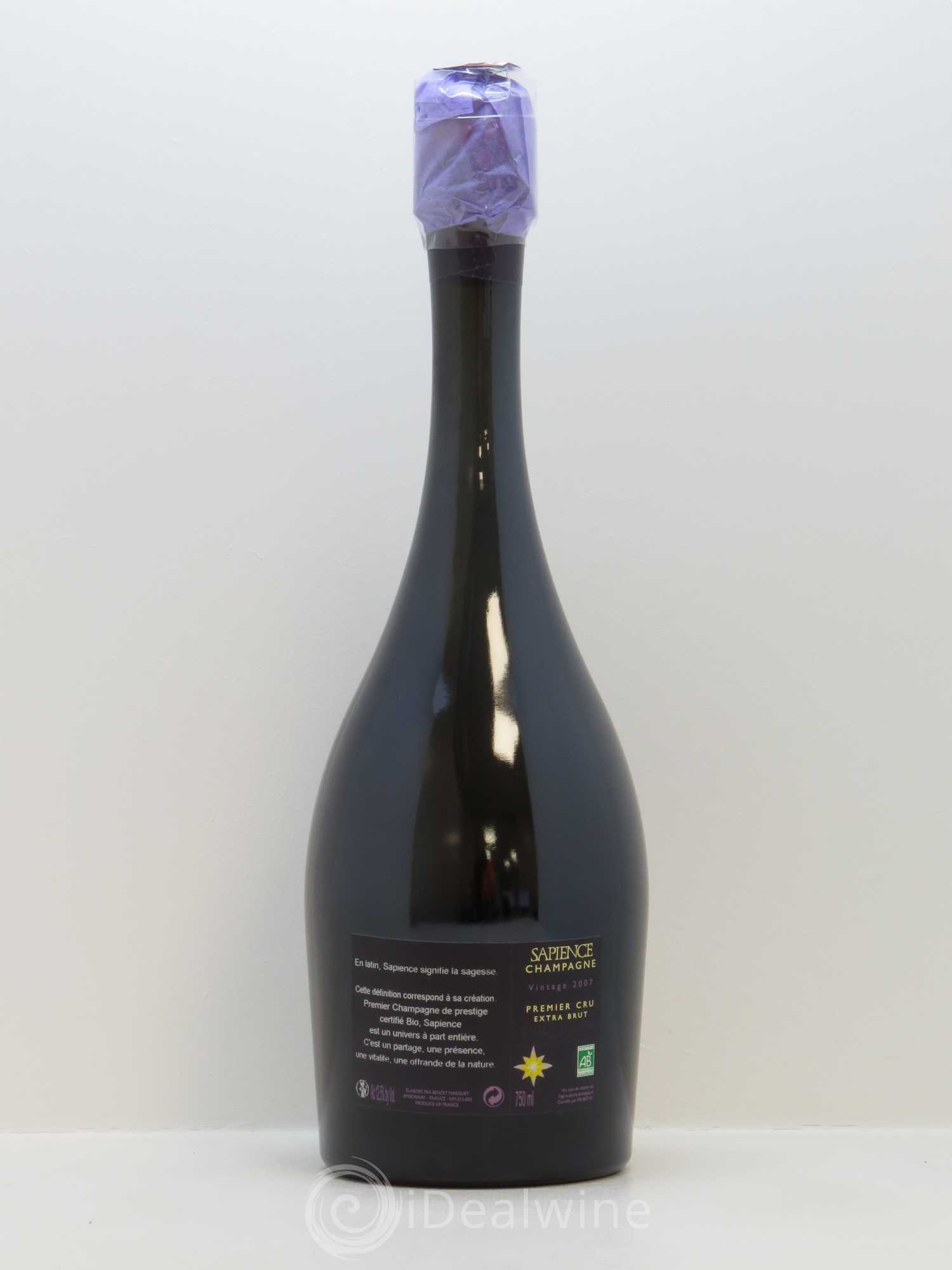 Sapience 1er Cru Brut Nature Marguet 2007 - Lot de 1 bouteille - 1