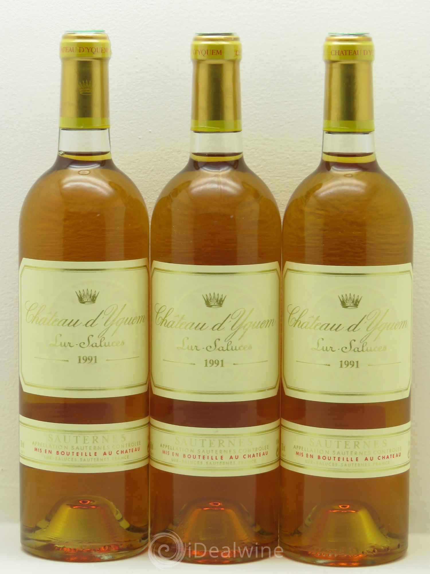 Château d' Yquem 1er Cru Classé Supérieur 1991 - Lotto di 3 bottiglie - 0