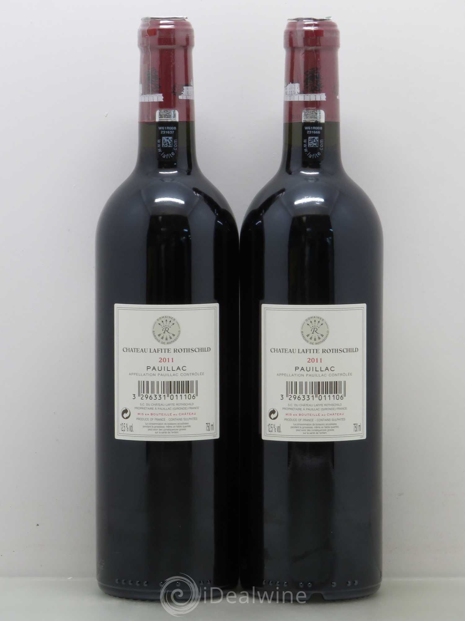 Château Lafite Rothschild 1er Grand Cru Classé 2011 - Lot de 2 bouteilles - 1