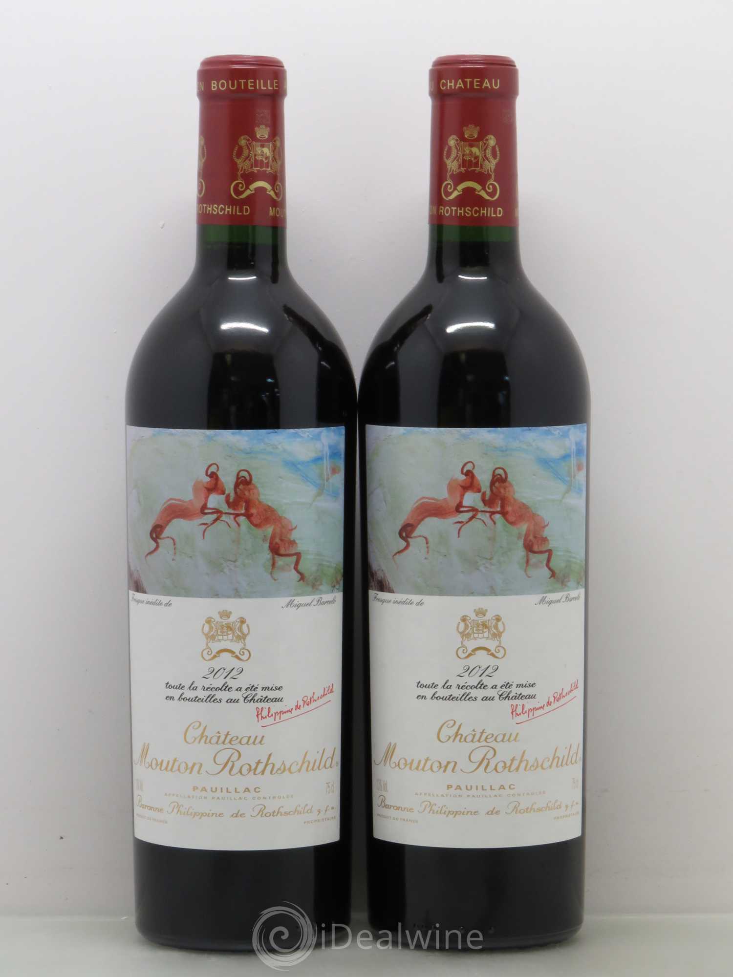 Château Mouton Rothschild 1er Grand Cru Classé 2012 - Lot de 2 bouteilles - 0