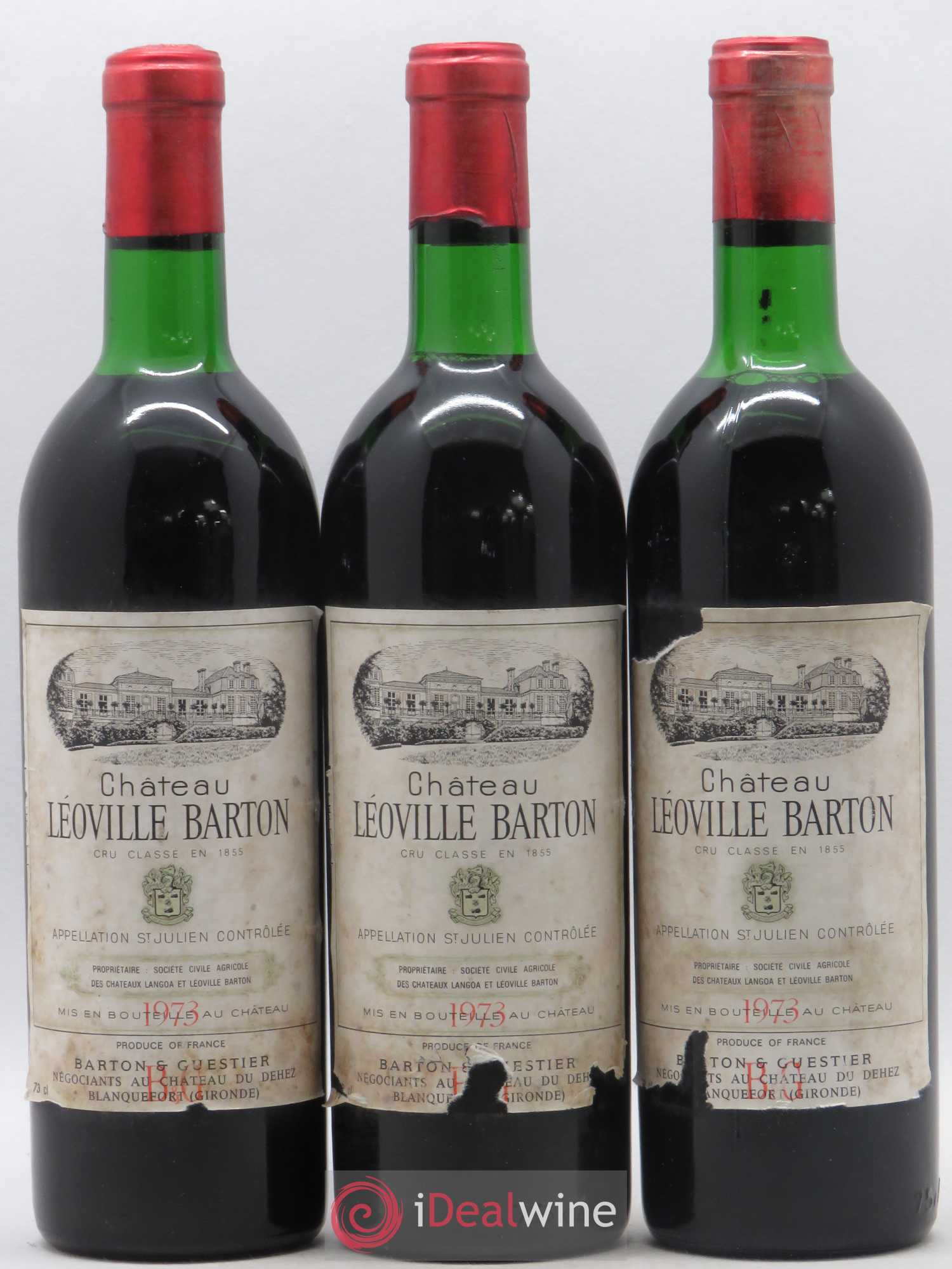Château Léoville Barton 2ème Grand Cru Classé 1973 - Lot de 3 bouteilles - 0