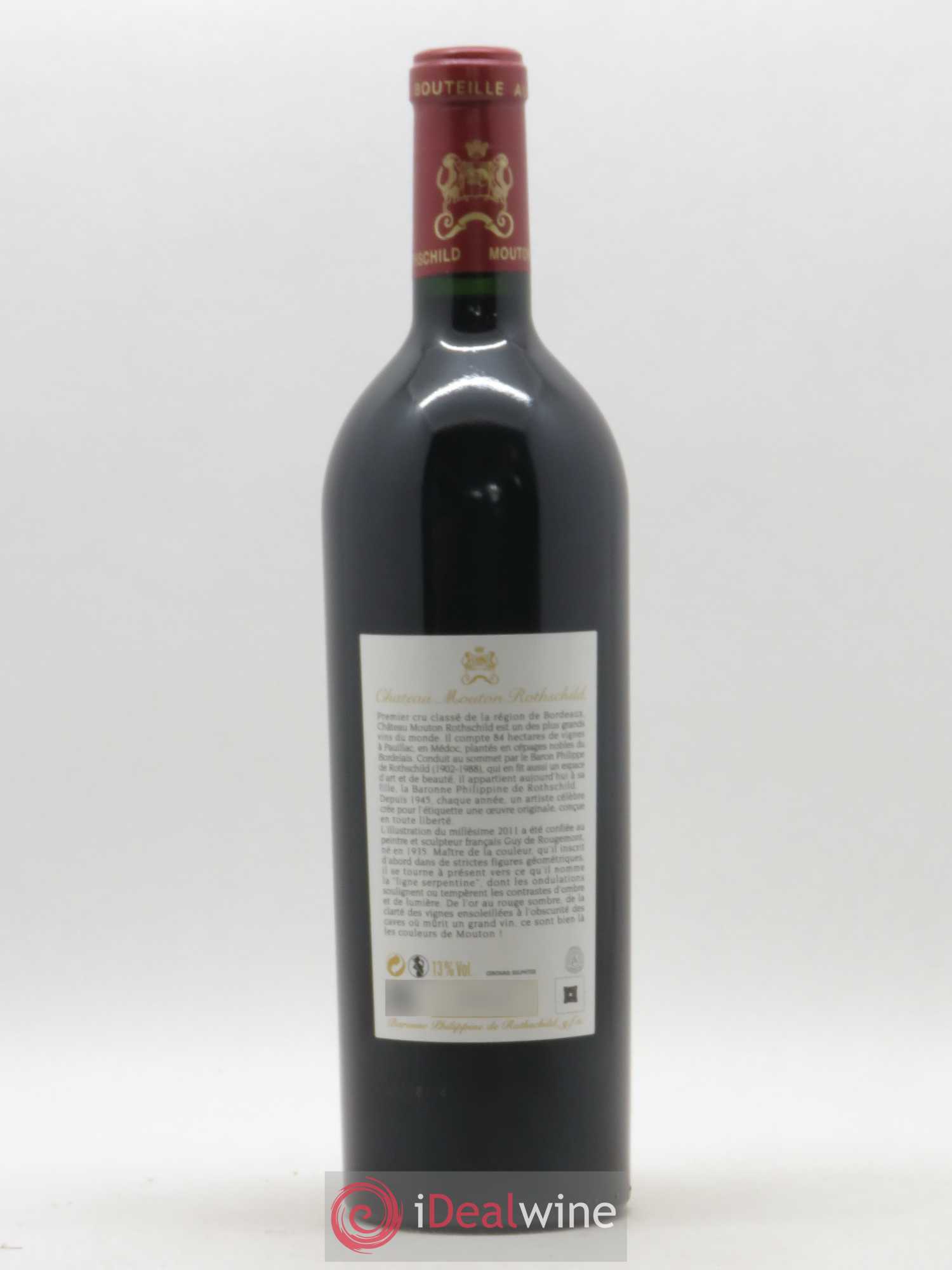 Château Mouton Rothschild 1er Grand Cru Classé 2011 - Lot de 1 bouteille - 1