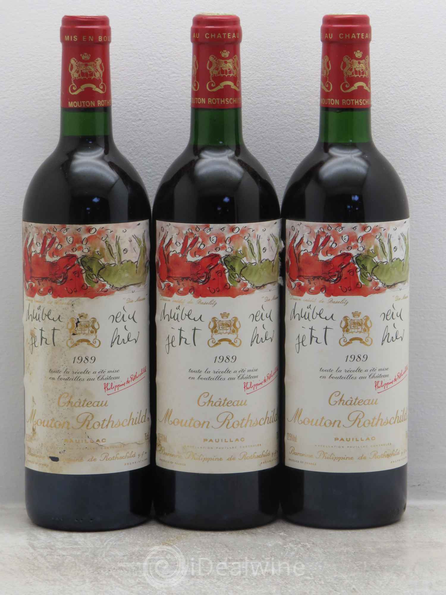 Château Mouton Rothschild 1er Grand Cru Classé 1989 - Lot de 6 bouteilles - 2