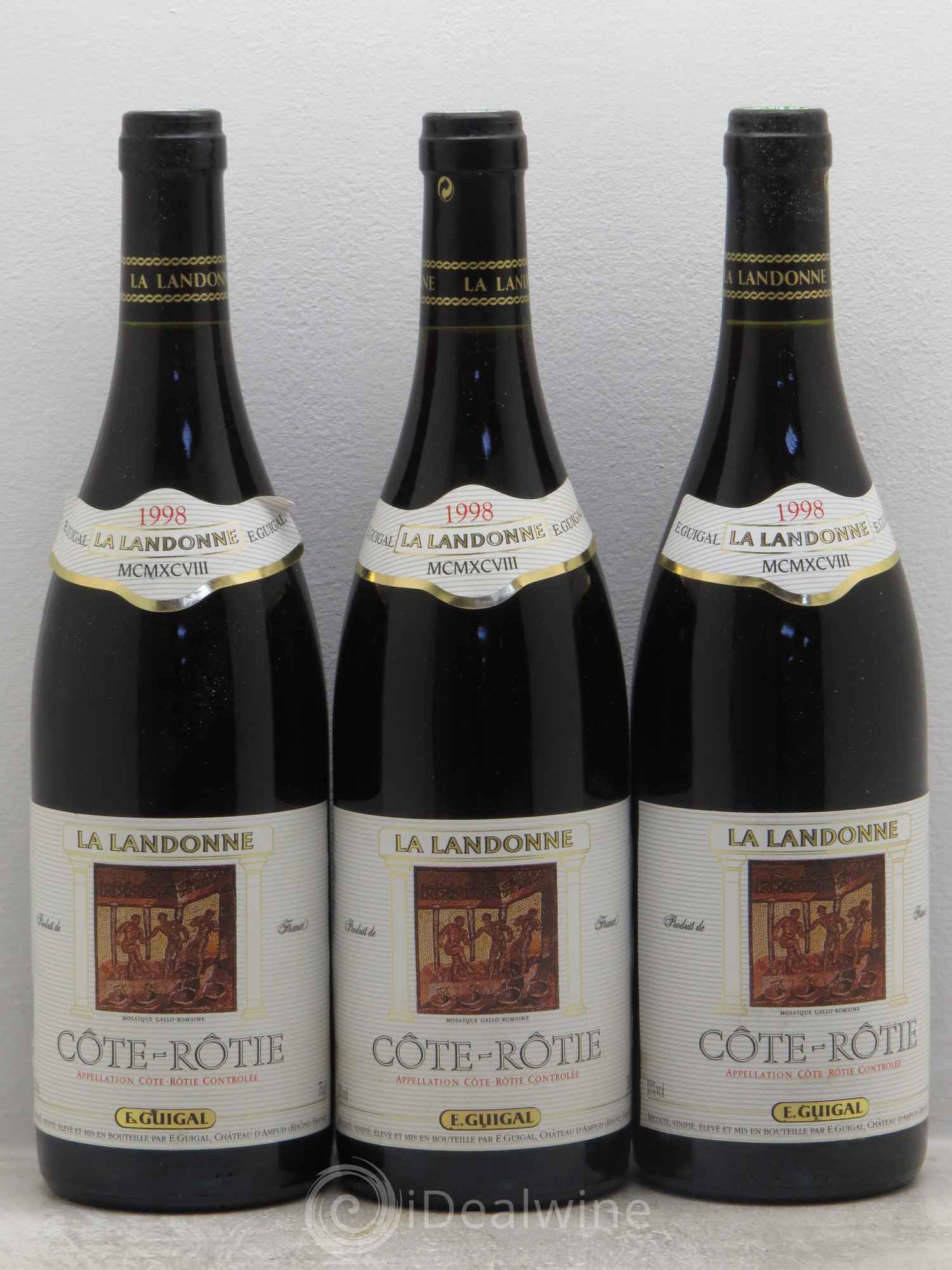 Côte-Rôtie La Landonne Guigal 1998 - Lot de 3 bouteilles - 0