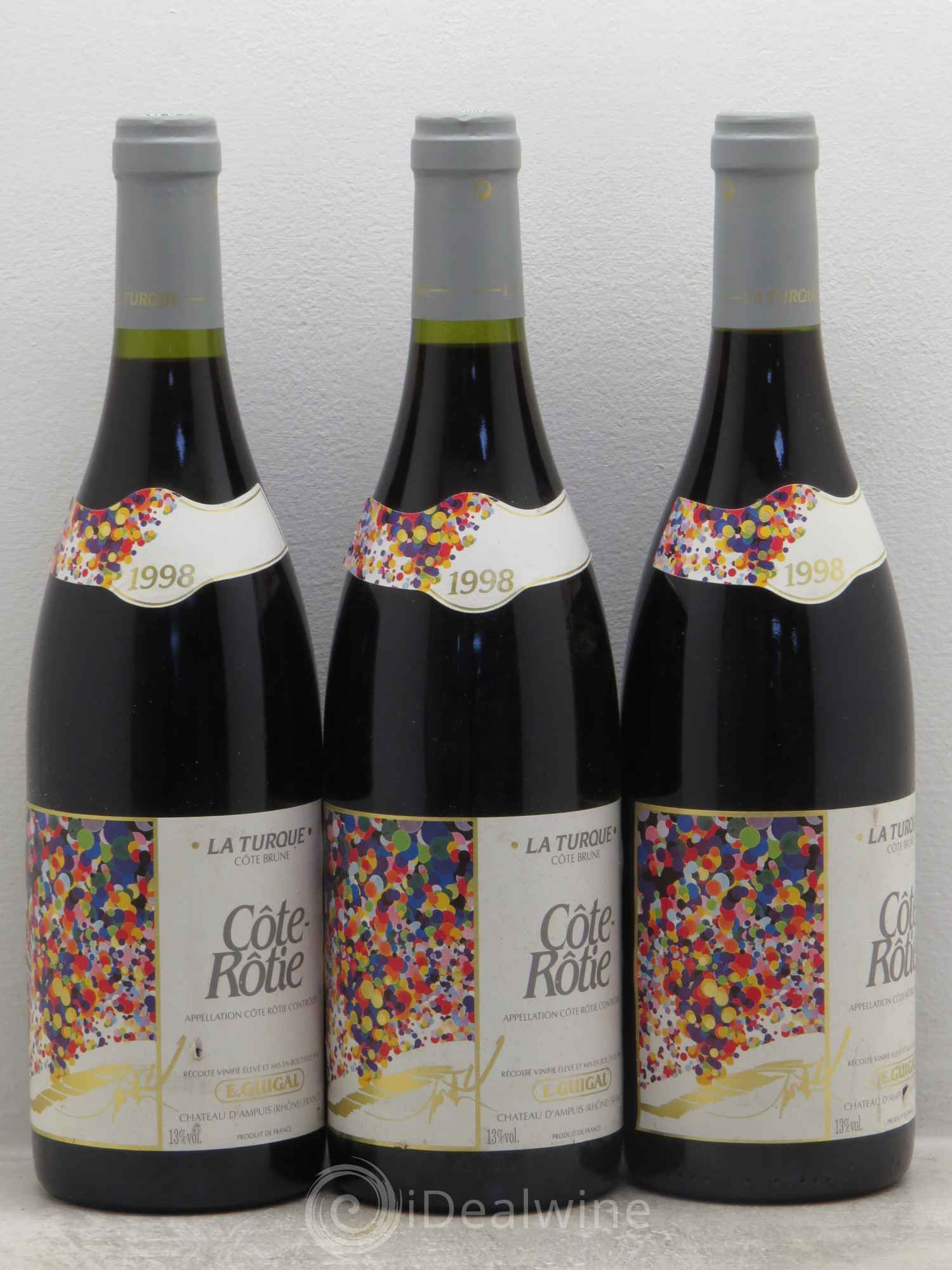 Côte-Rôtie La Turque Guigal 1998 - Lot de 3 bouteilles - 0