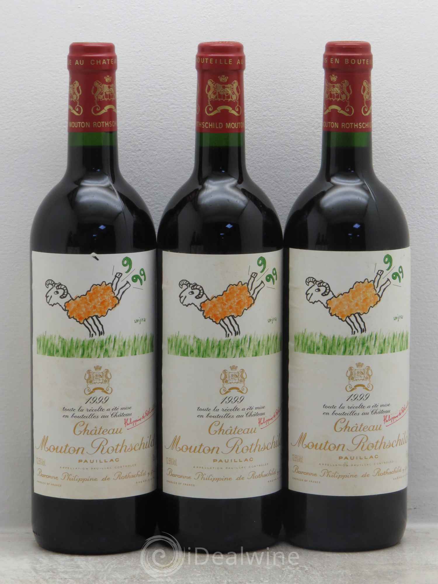 Château Mouton Rothschild 1er Grand Cru Classé 1999 - Lot de 6 bouteilles - 1