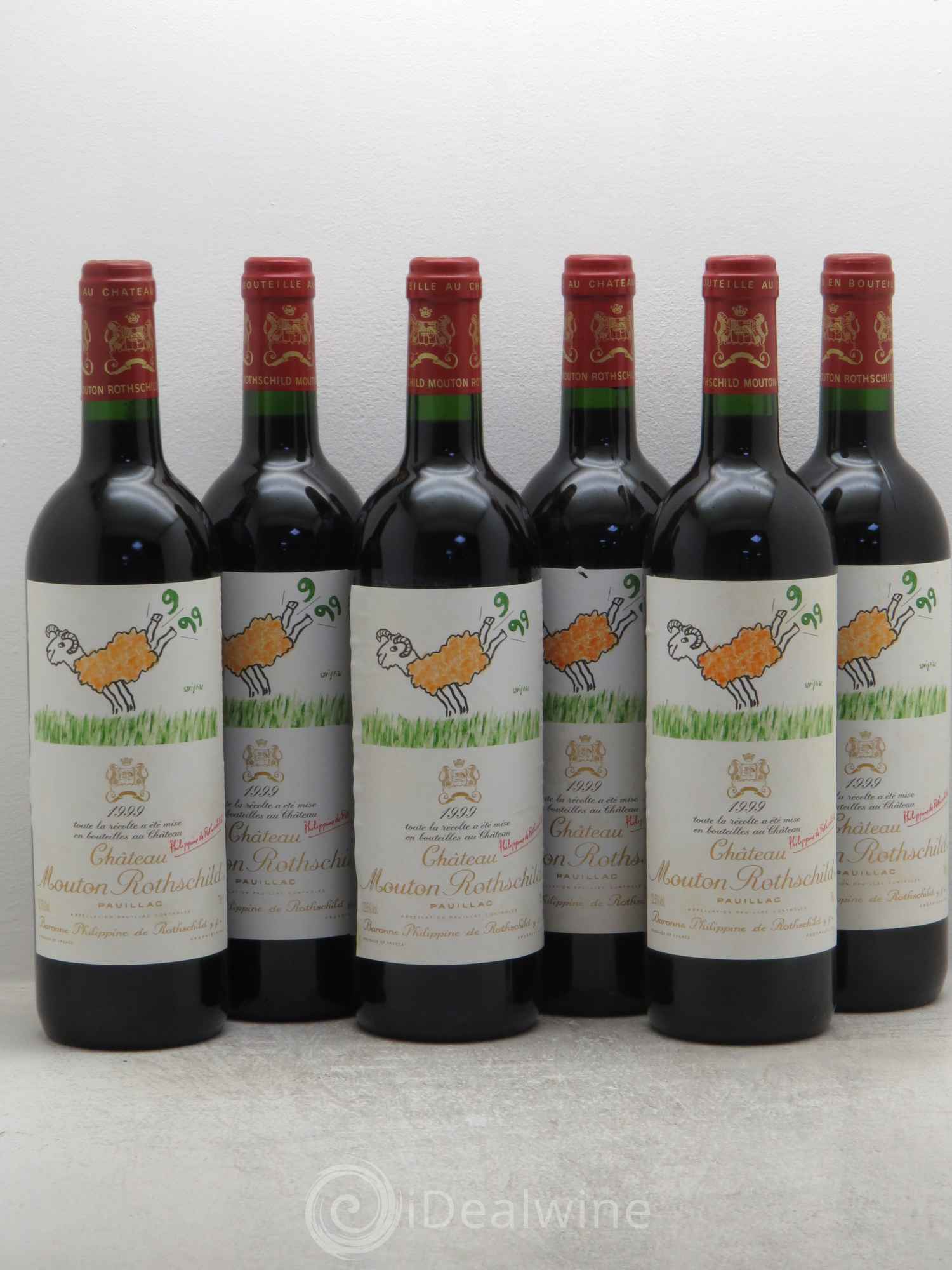 Château Mouton Rothschild 1er Grand Cru Classé 1999 - Lot de 6 bouteilles - 0