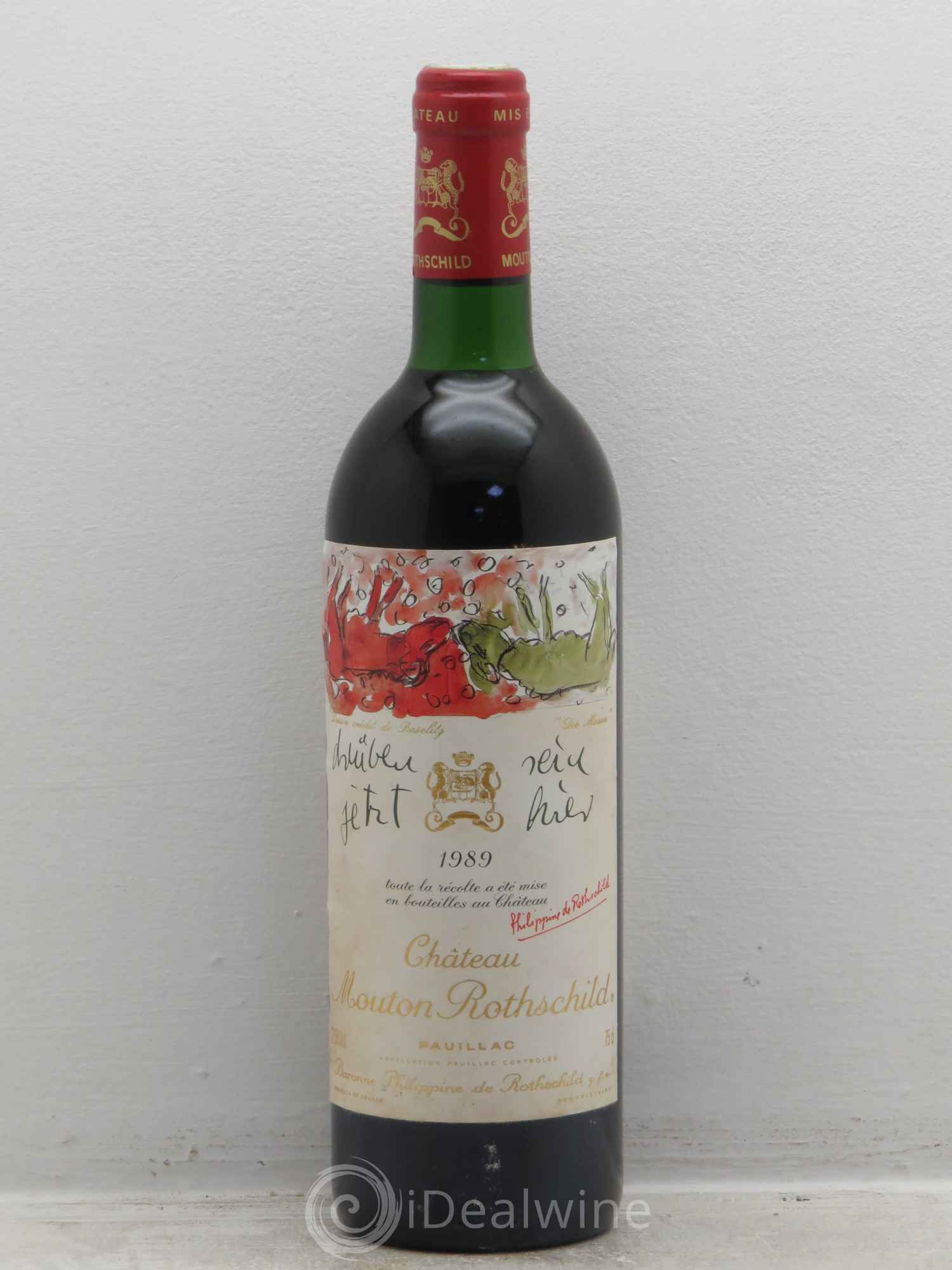 Château Mouton Rothschild 1er Grand Cru Classé 1989 - Lot de 1 bouteille - 0