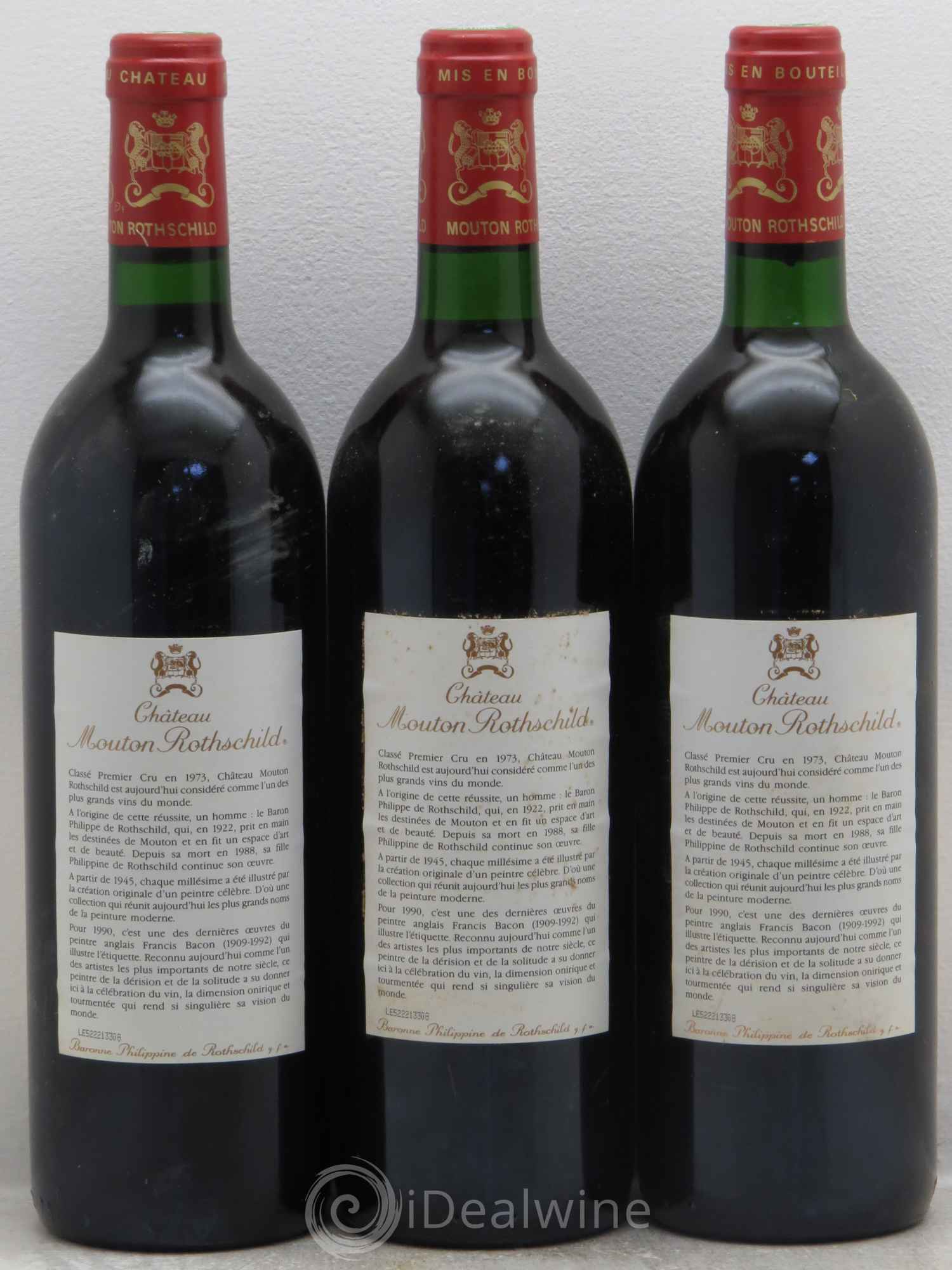 Château Mouton Rothschild 1er Grand Cru Classé 1990 - Lot de 12 bouteilles - 6