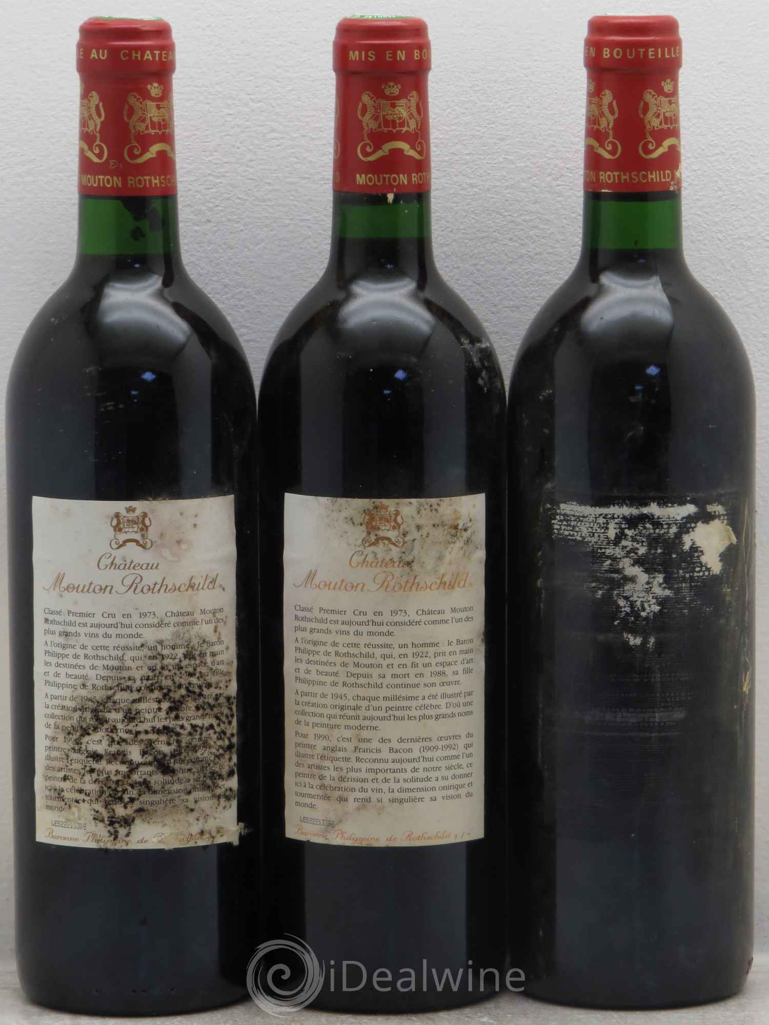 Château Mouton Rothschild 1er Grand Cru Classé 1990 - Lot de 12 bouteilles - 8