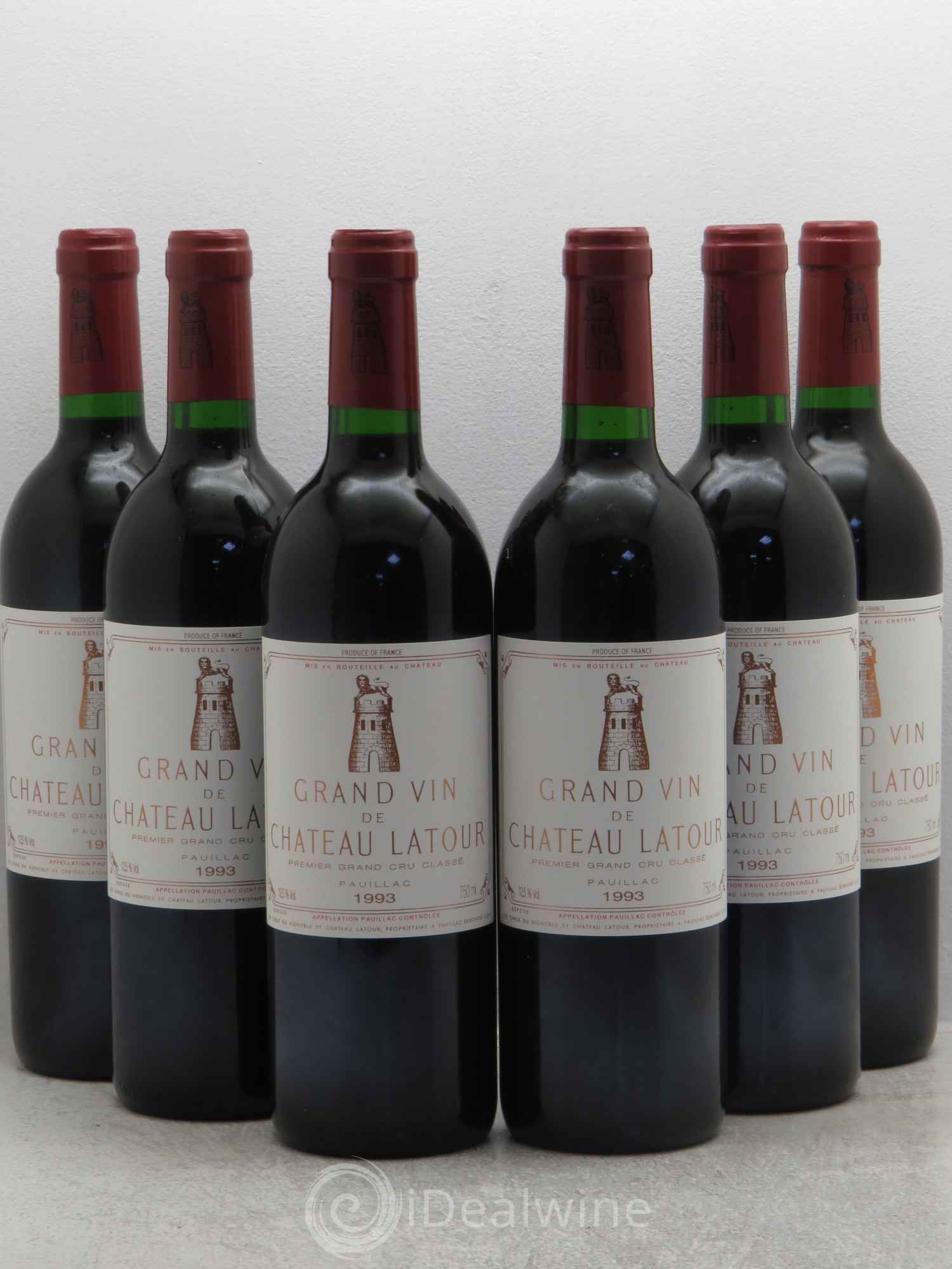 Château Latour 1er Grand Cru Classé 1993 - Lot de 6 bouteilles - 0
